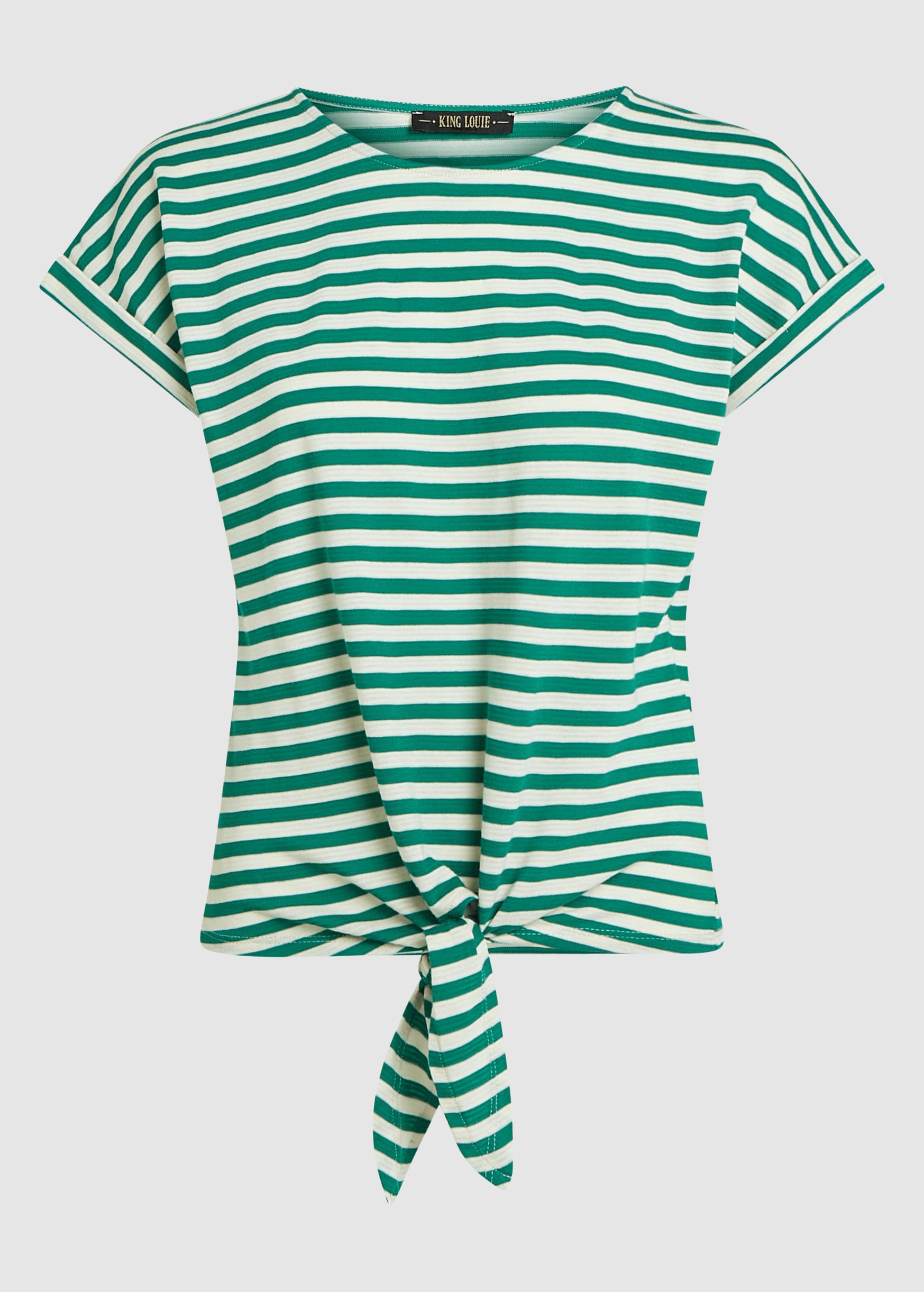 Aria Knot Shirt Chopito Stripe Ultra Green
