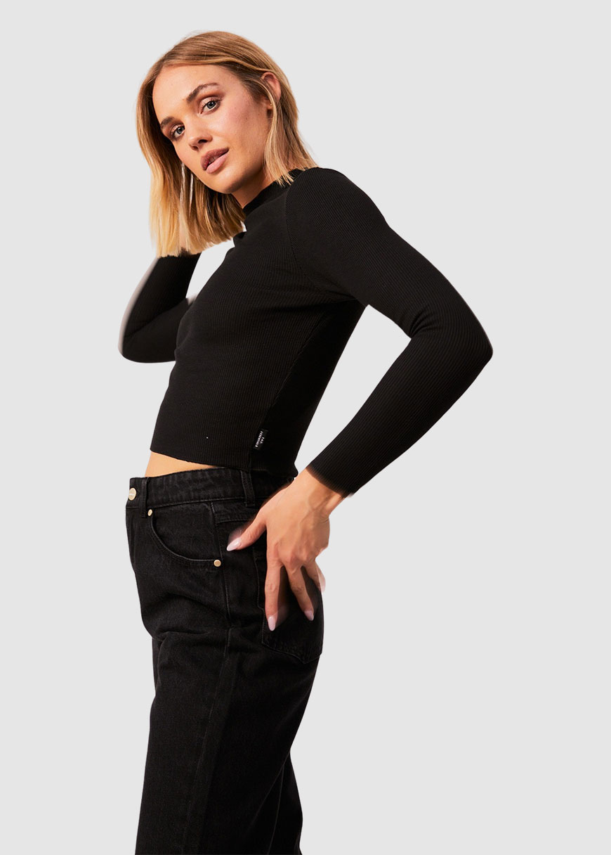 Iconic Hemp Ribbed Long Sleeve Top