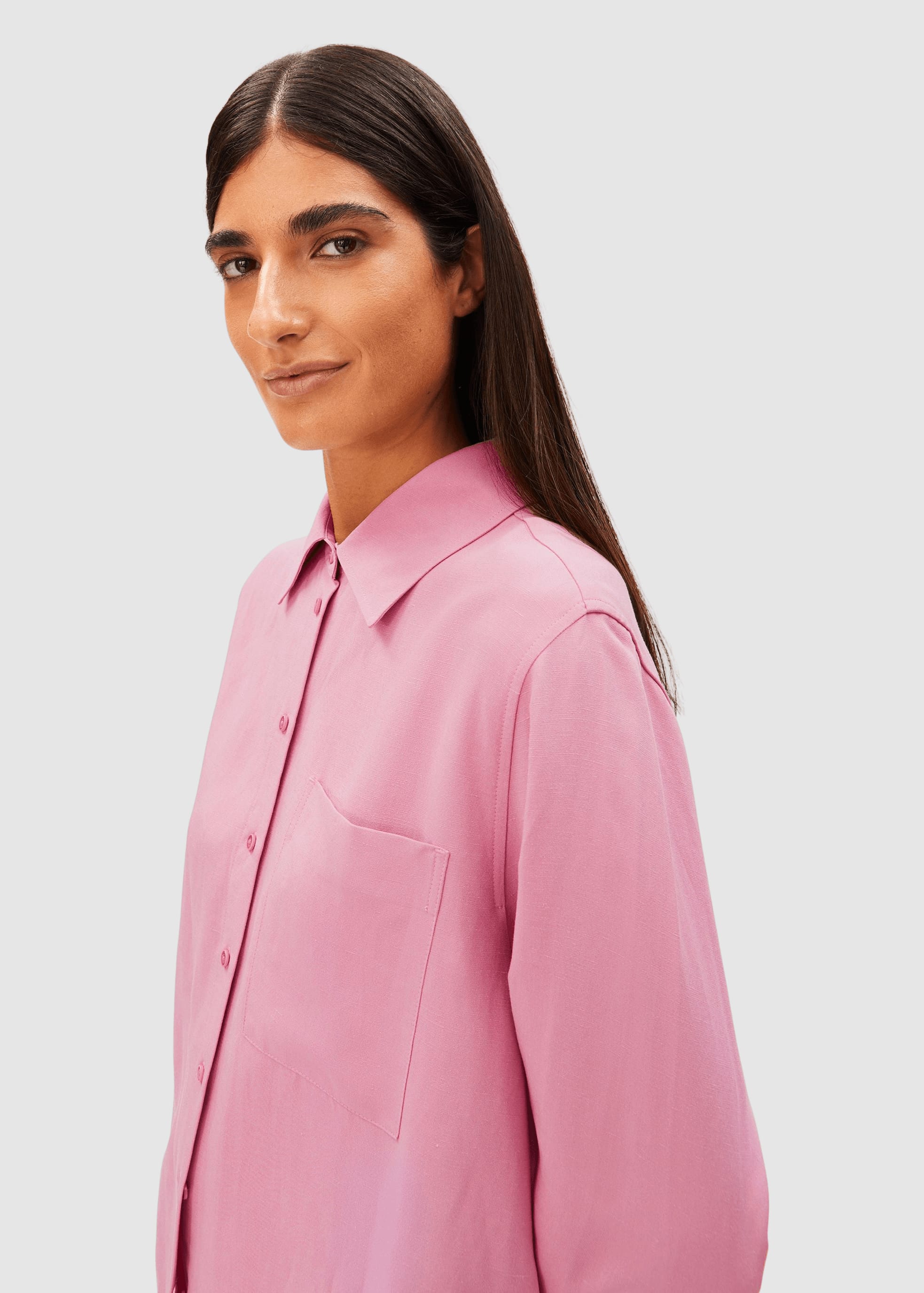 Linen Blend Shirt Blouse Washed Berry Linen Blend Shirt Blouse Washed Berry