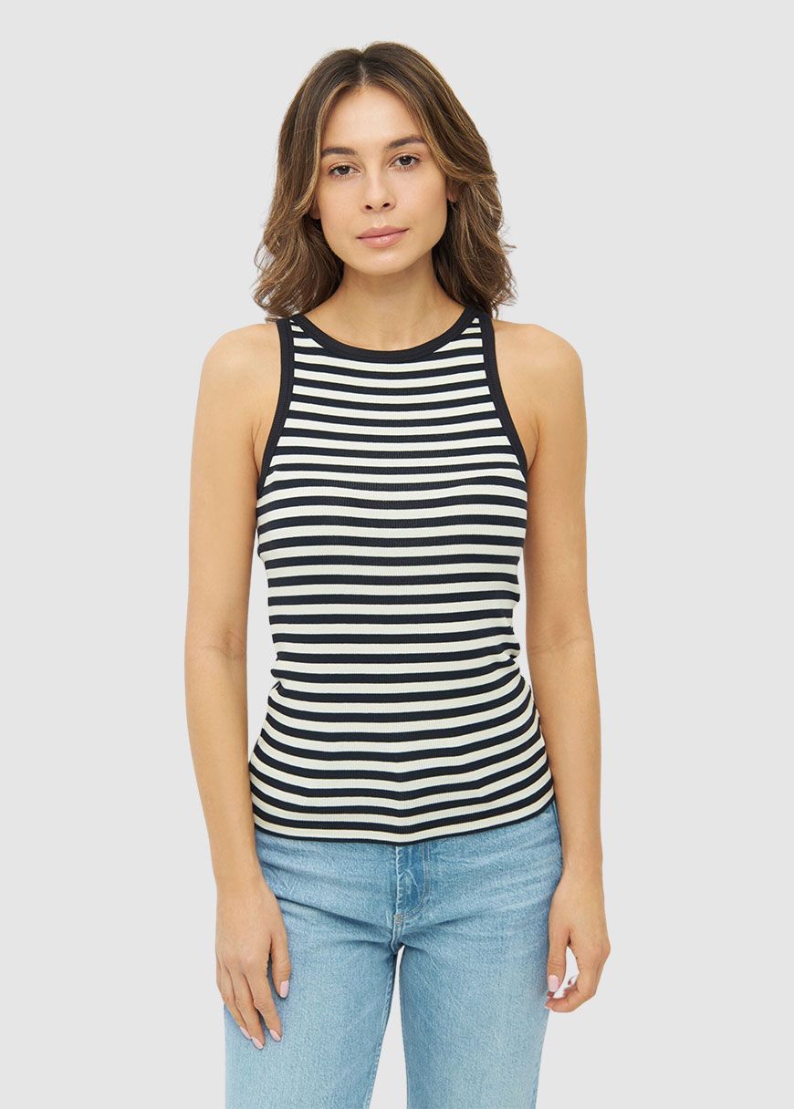 Striped Racer Rib Top Striped Racer Rib Top
