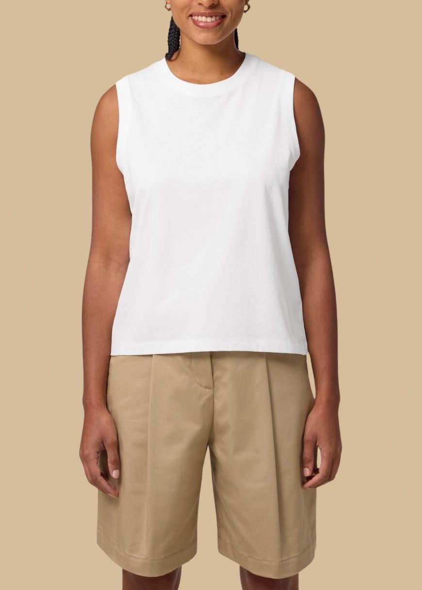 Cropped Tanktop Woman White