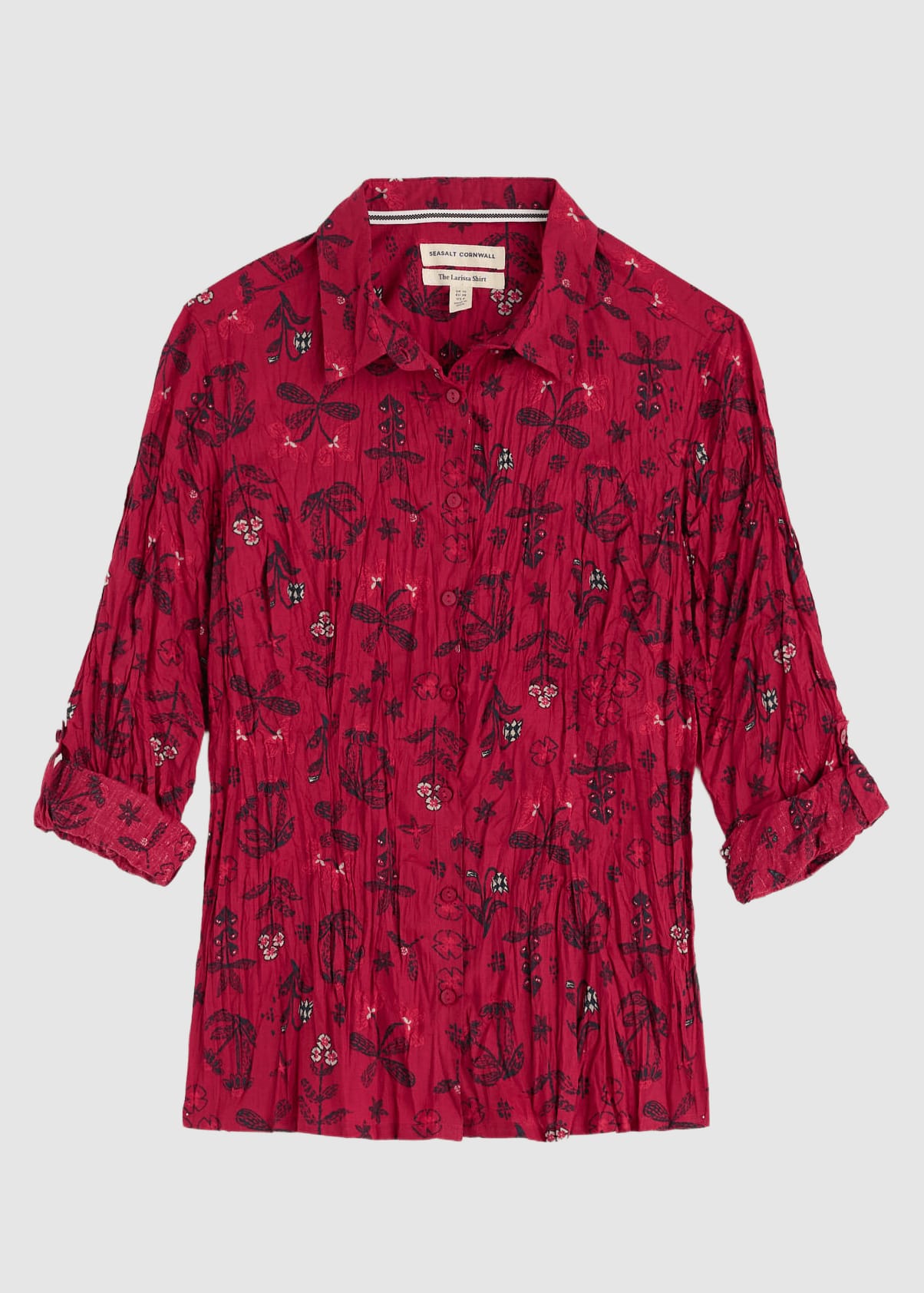 Larissa Shirt Tapestry Flowers Dahlia