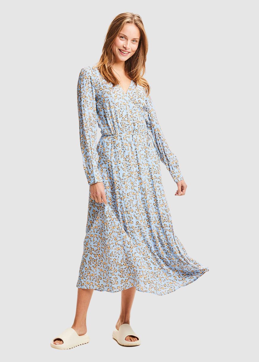 Flower Print Wrap Dress