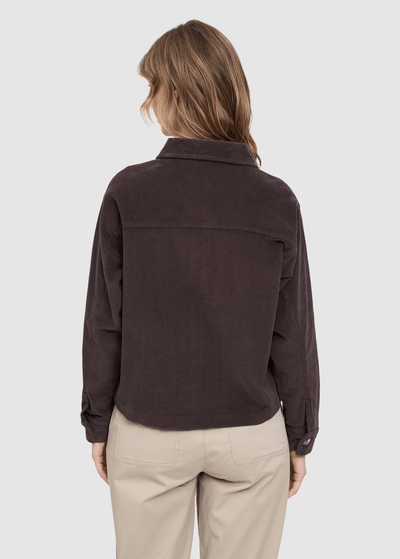 Corduroy Shacket Dark Chocolate
