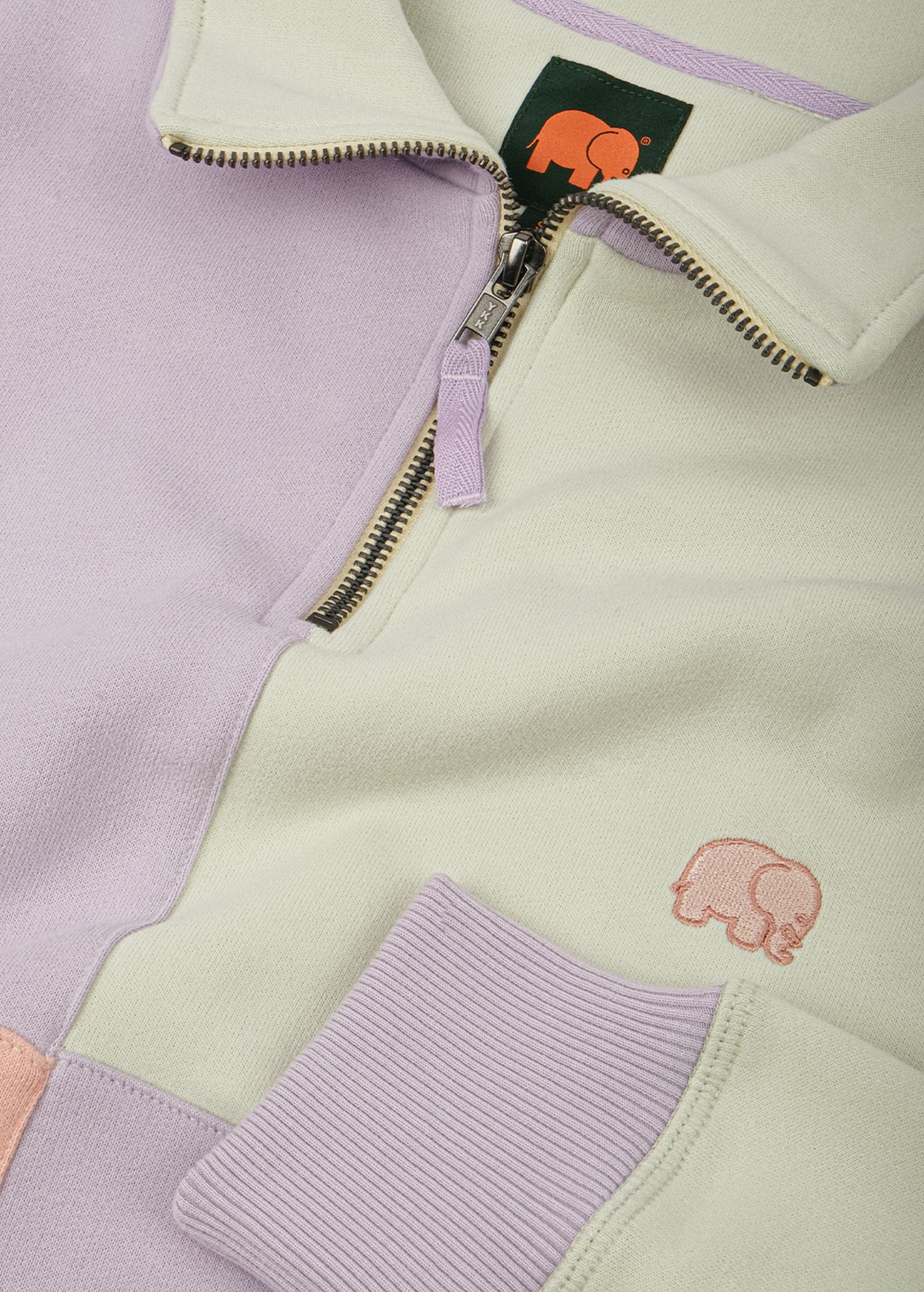 Women's Oversized Color Block Half Zip Sweater Lavender Purple Women's Oversized Color Block Half Zip Sweater Lavender Purple