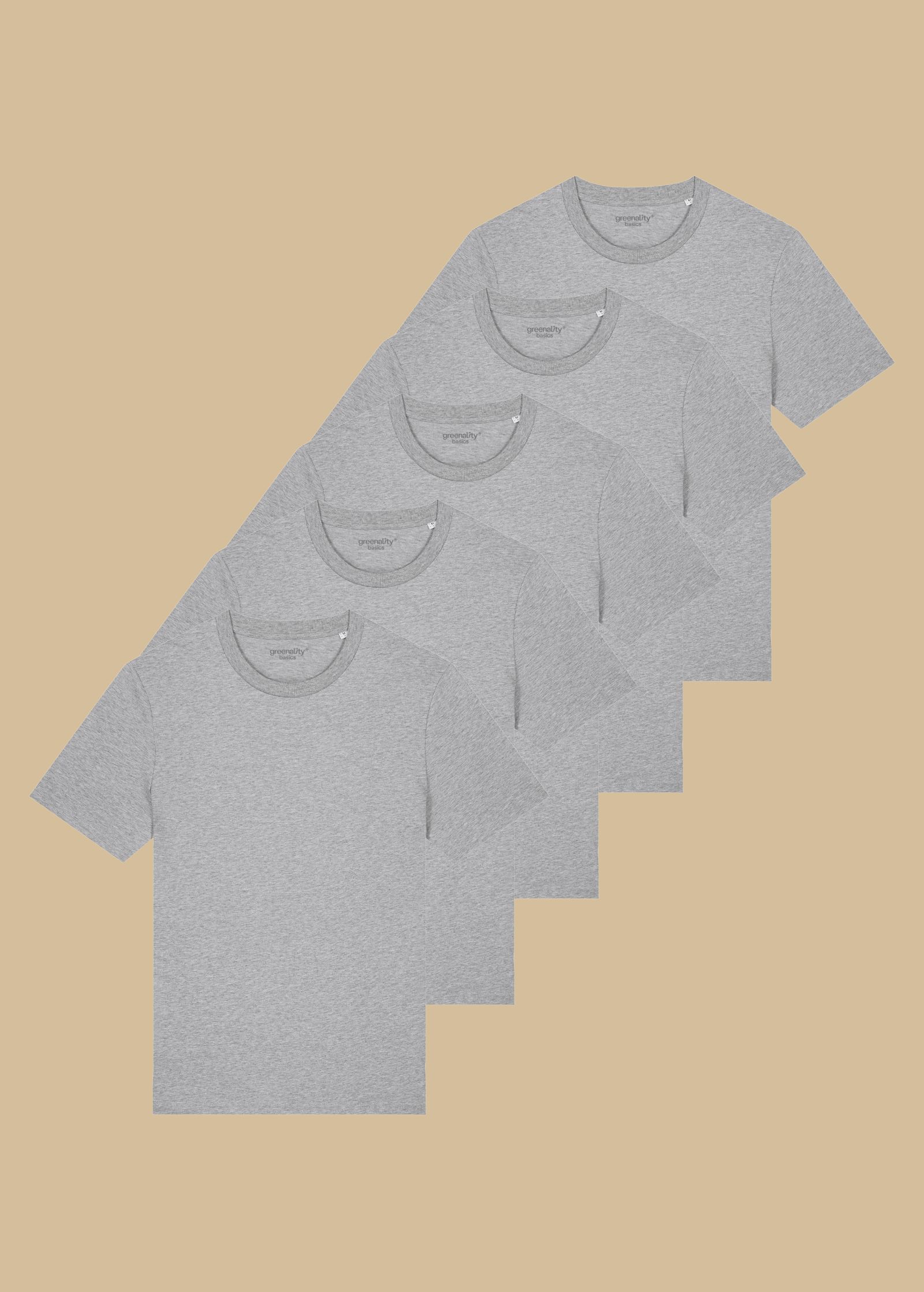 GXB-STTU169-5PACK-HEATHERGREY-01.jpg Classic T-Shirt Man 5er Pack Heather Grey
