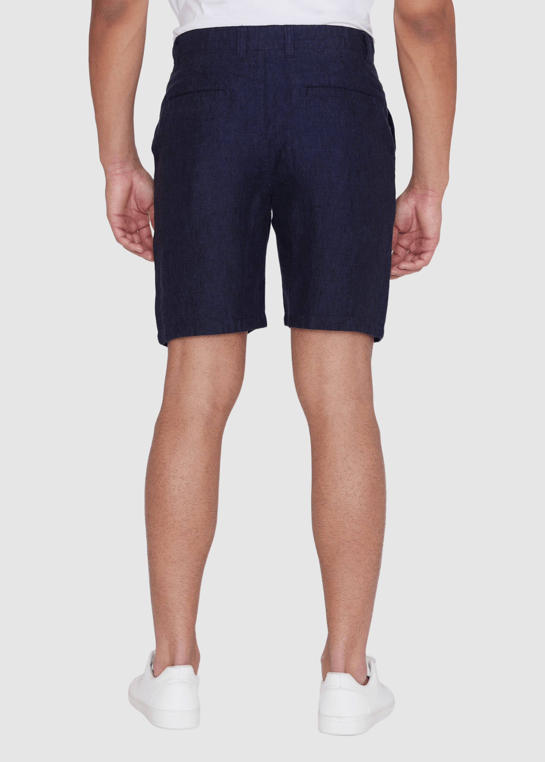 knowledge-cotton-apparel-chuck-regular-linen-shorts-yarndyed-total-eclipse-2.jpeg Chuck Regular Linen Shorts Yarndyed - Total Eclipse
