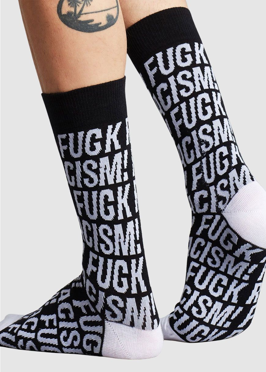 Socks Sigtuna Fuck Racism Pattern