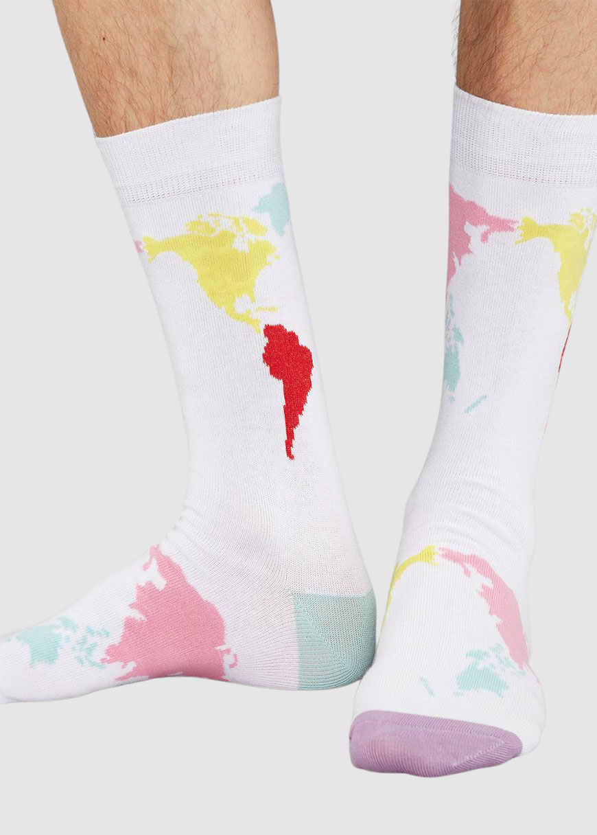 Socks Sigtuna World Map Socks Sigtuna World Map