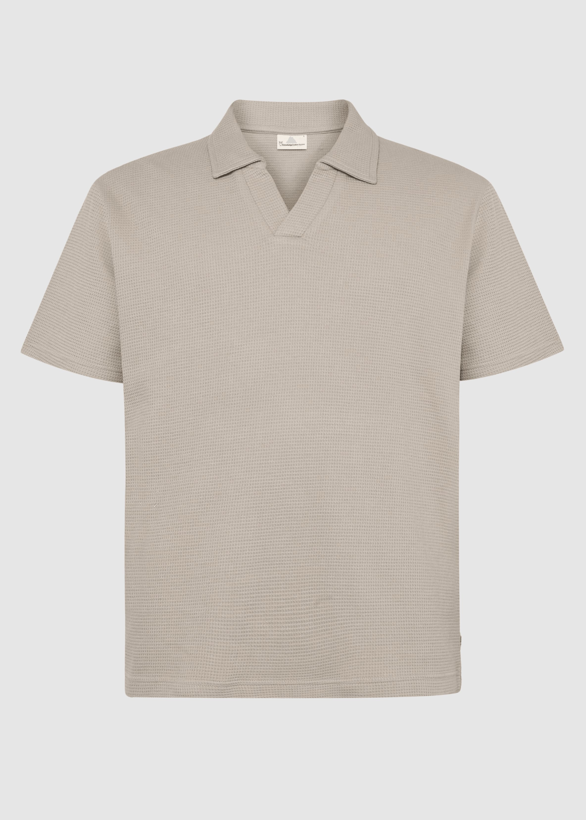 Waffle Polo Light Feather Gray
