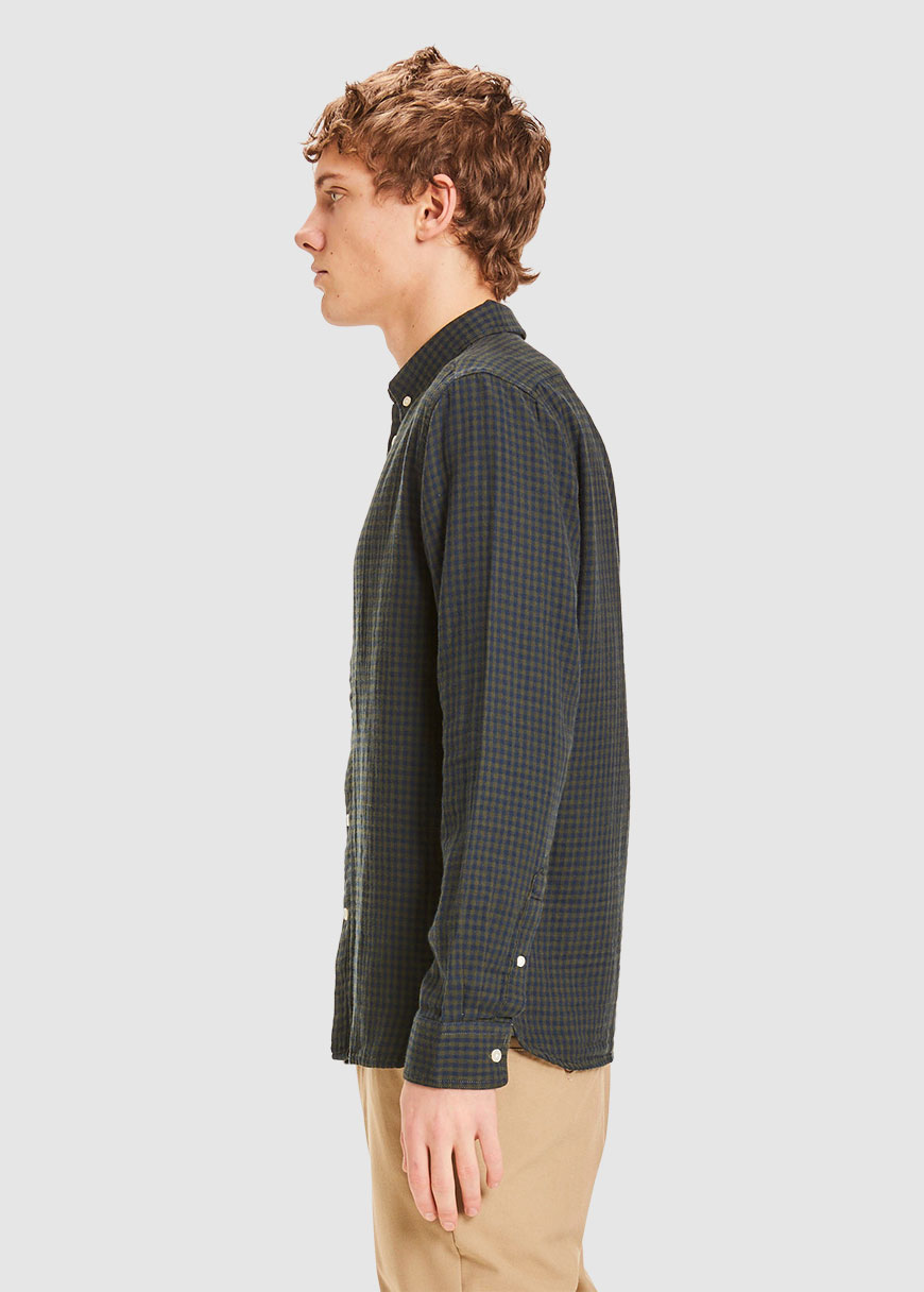Double Layer Checkered Custom Fit Shirt Double Layer Checkered Custom Fit Shirt