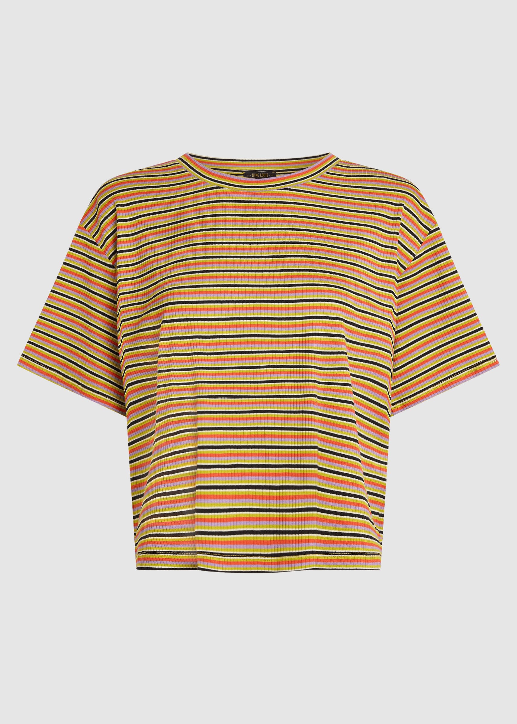 Boxy Tee Mistral Stripe Green Envy