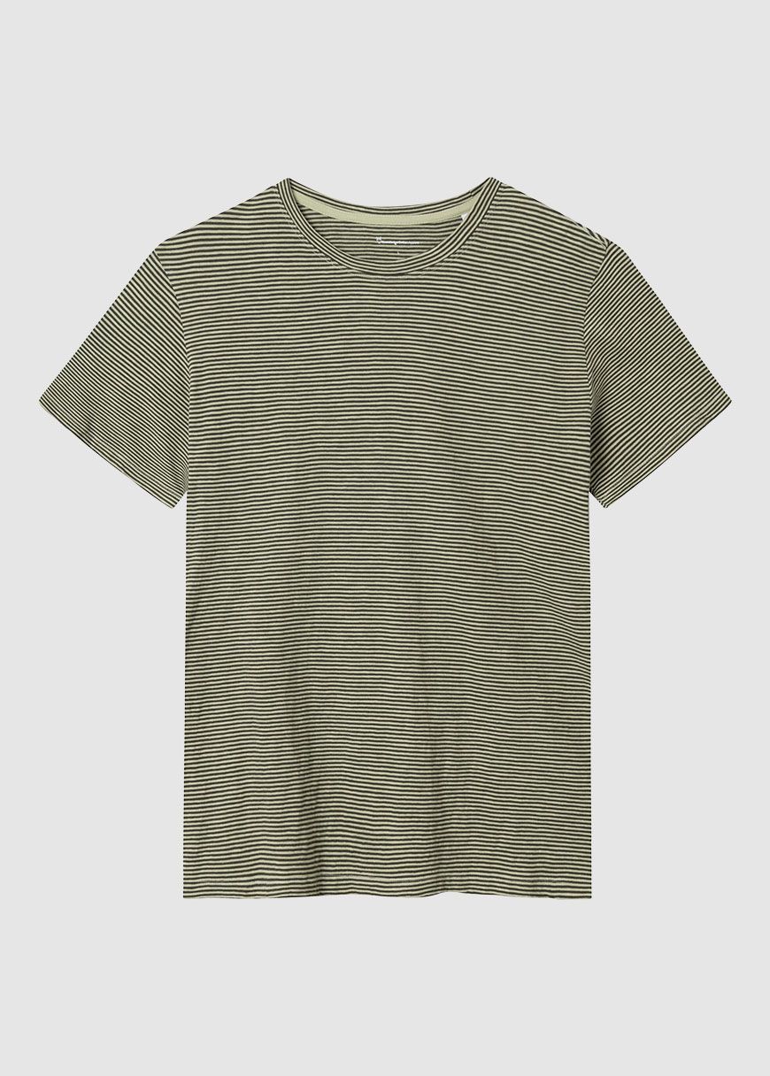 Narrow Striped Slub T-Shirt