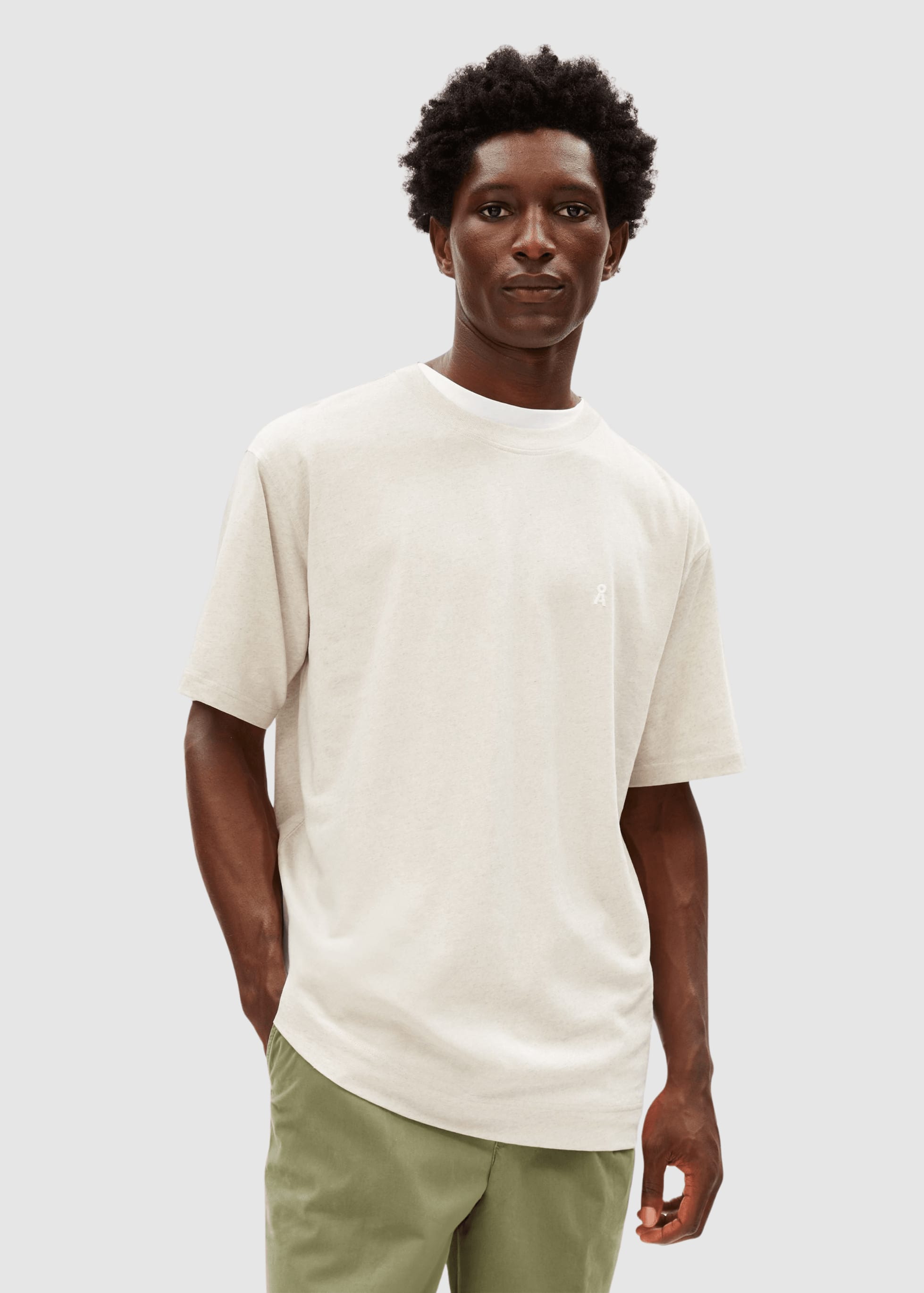 Maarkos Linen Blend T-Shirt Pure