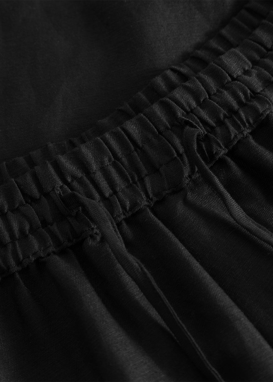 Linen Mix Elastic Waist Shorts Linen Mix Elastic Waist Shorts
