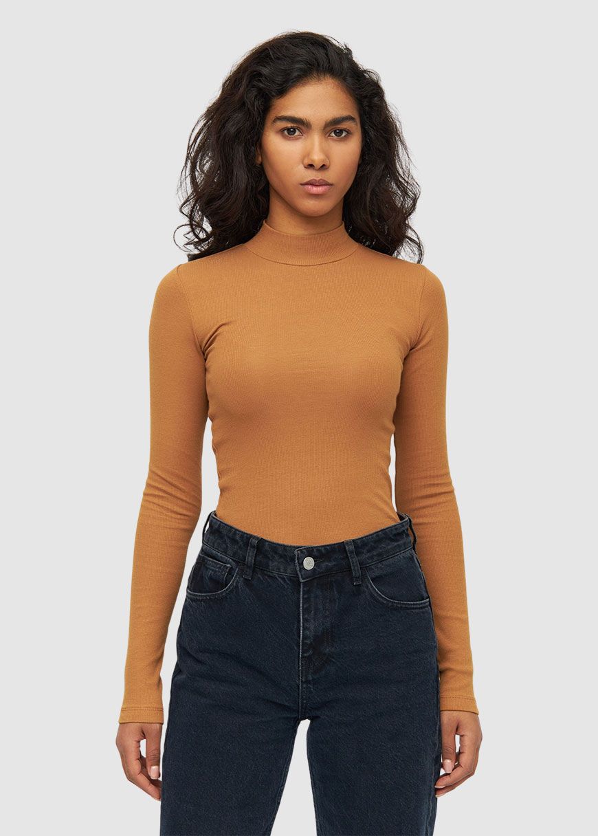 Rib High Neck Long Sleeve Rib High Neck Long Sleeve