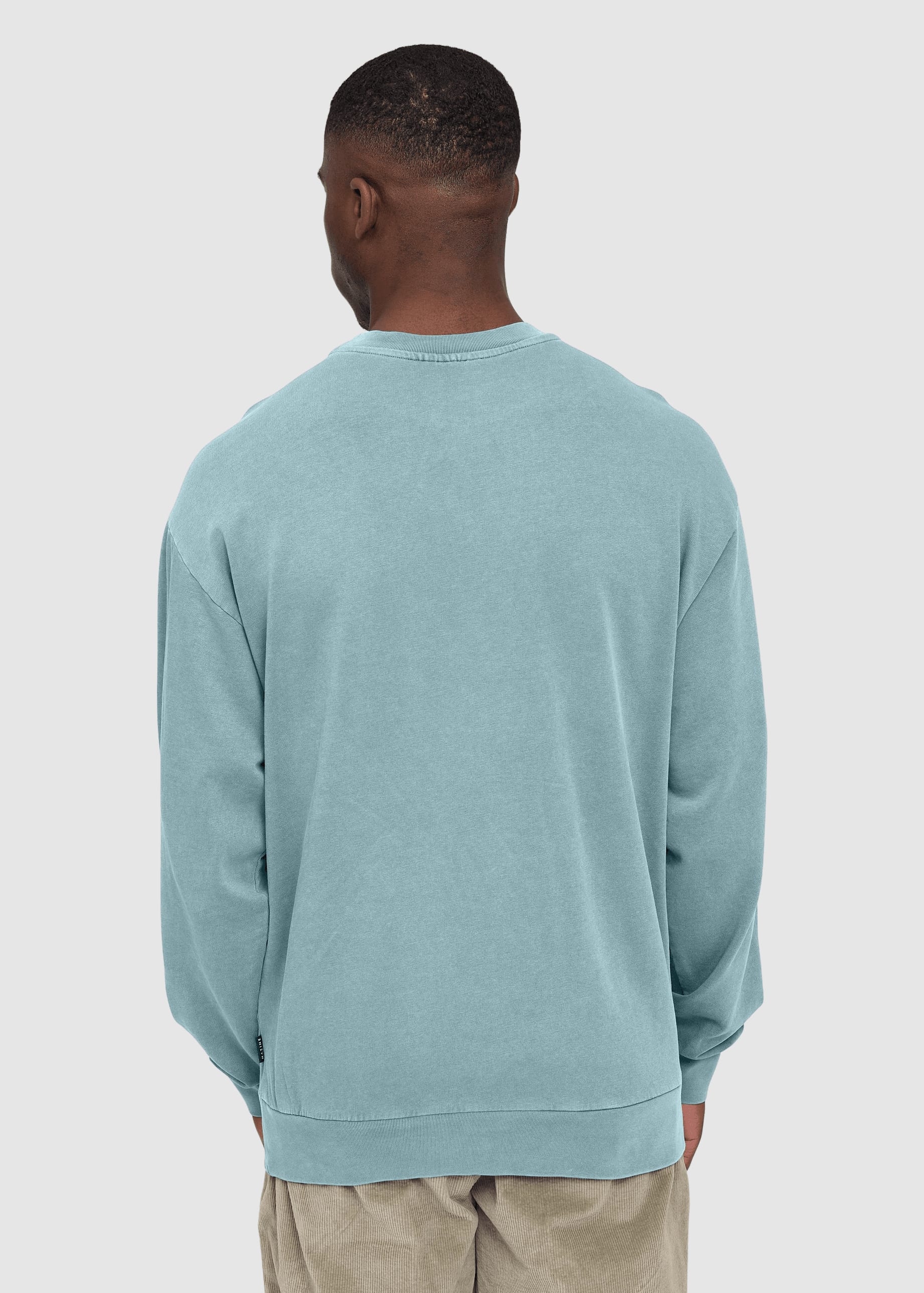 Genderless Natural Dye Sweatshirt Natural Dye Turquoise