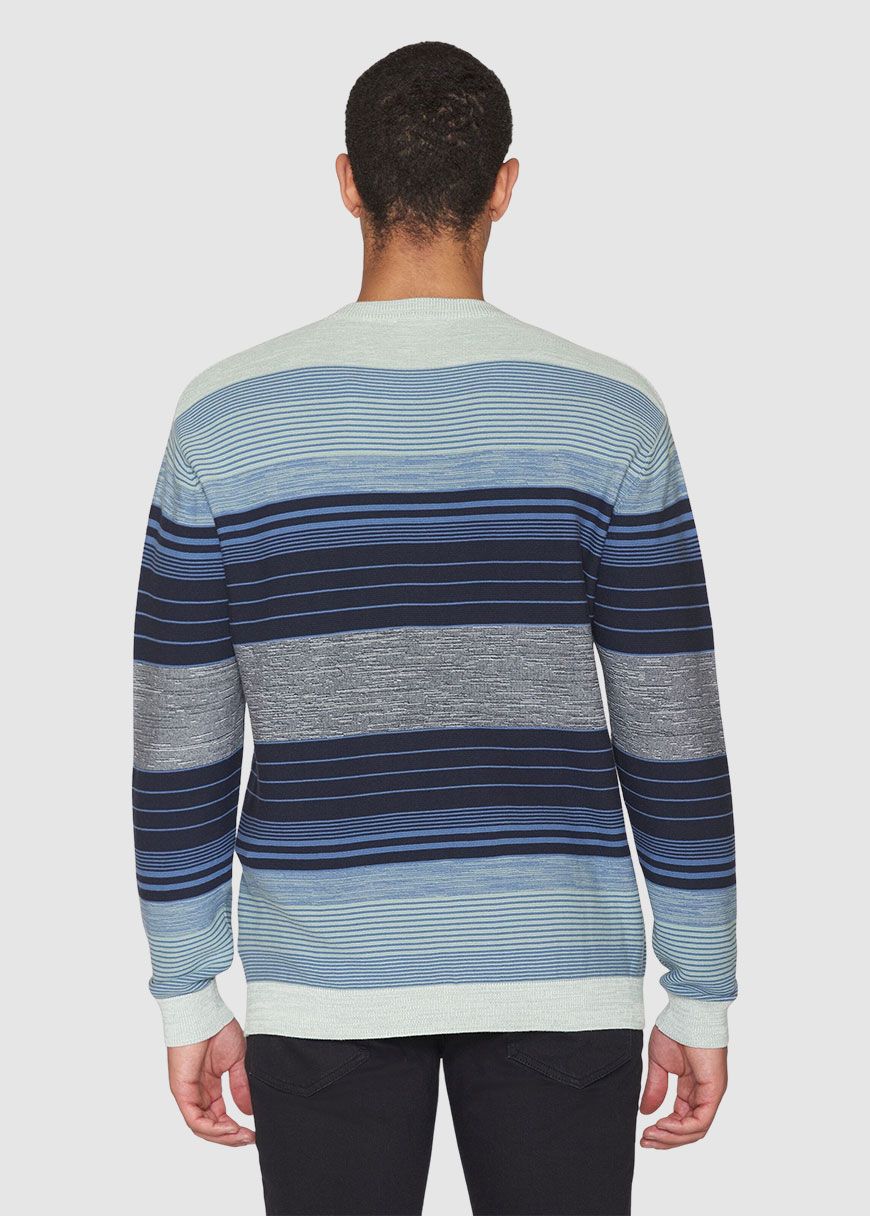 Loose Striped Multicolored Crew Neck