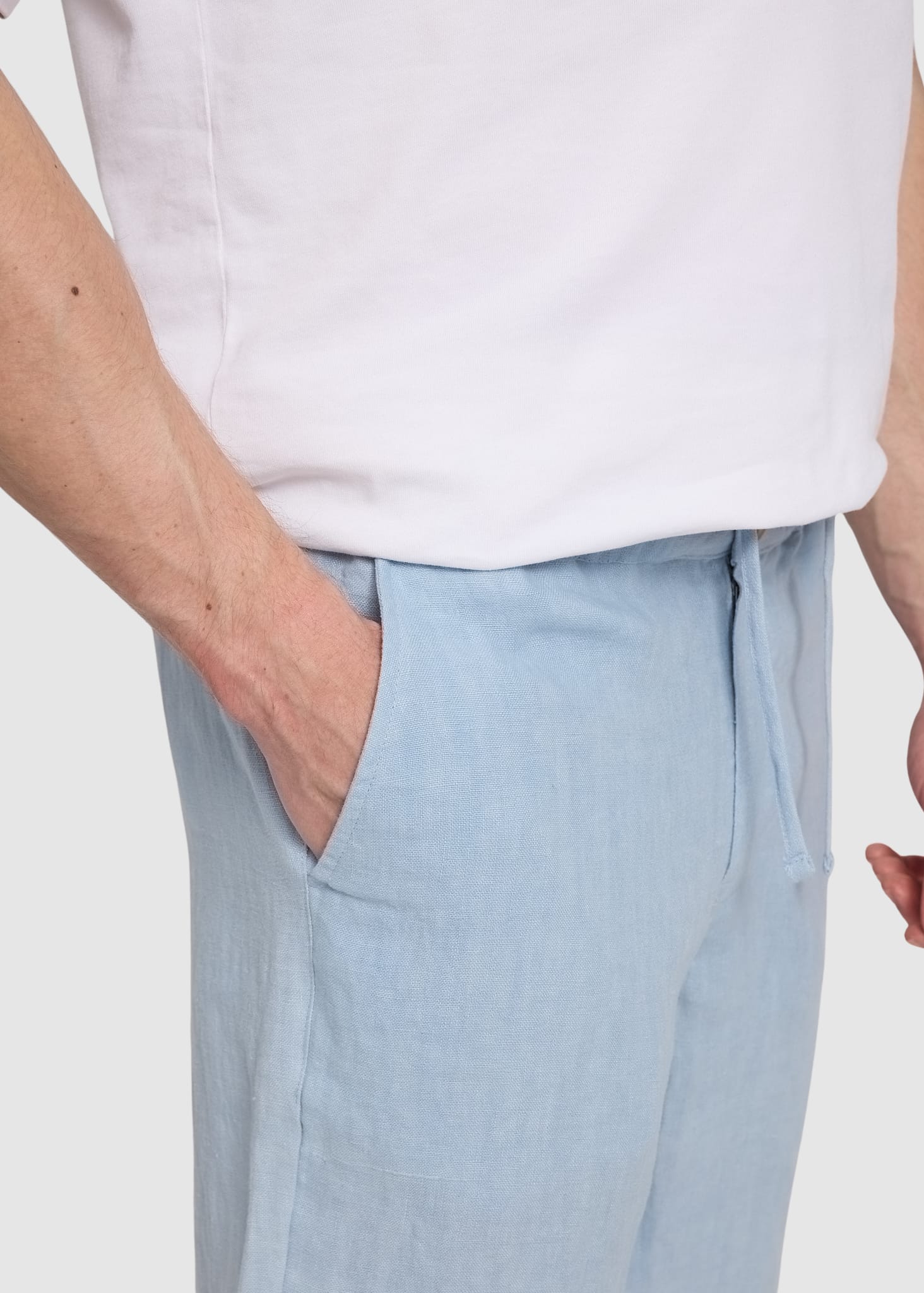 Regular Linen Shorts Pastel Blue