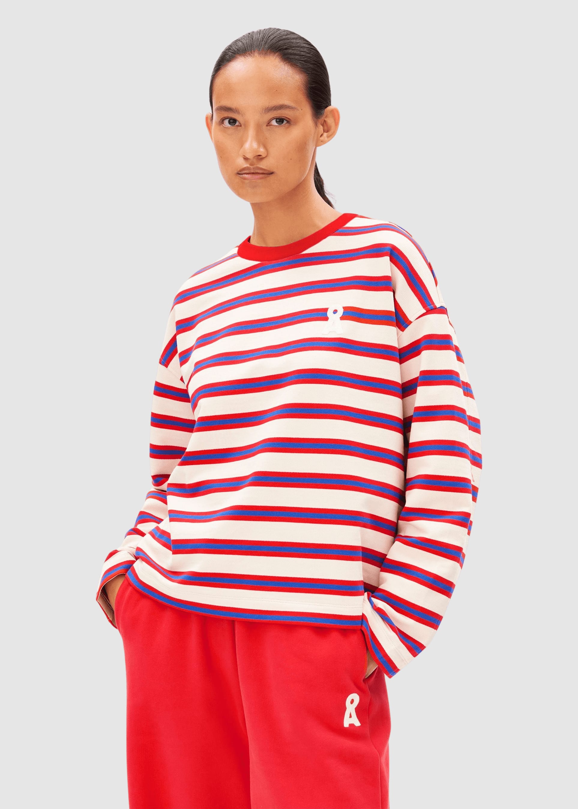 Iconic Å Frankaa Bold Sweat Undyed-Mars Red-Dynamo Blue