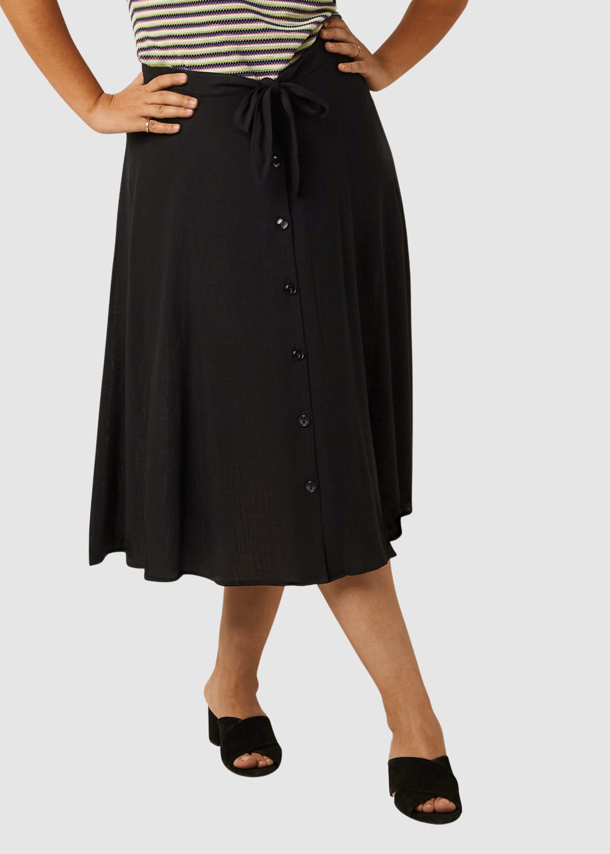 Judy Midi Skirt Atomic Black