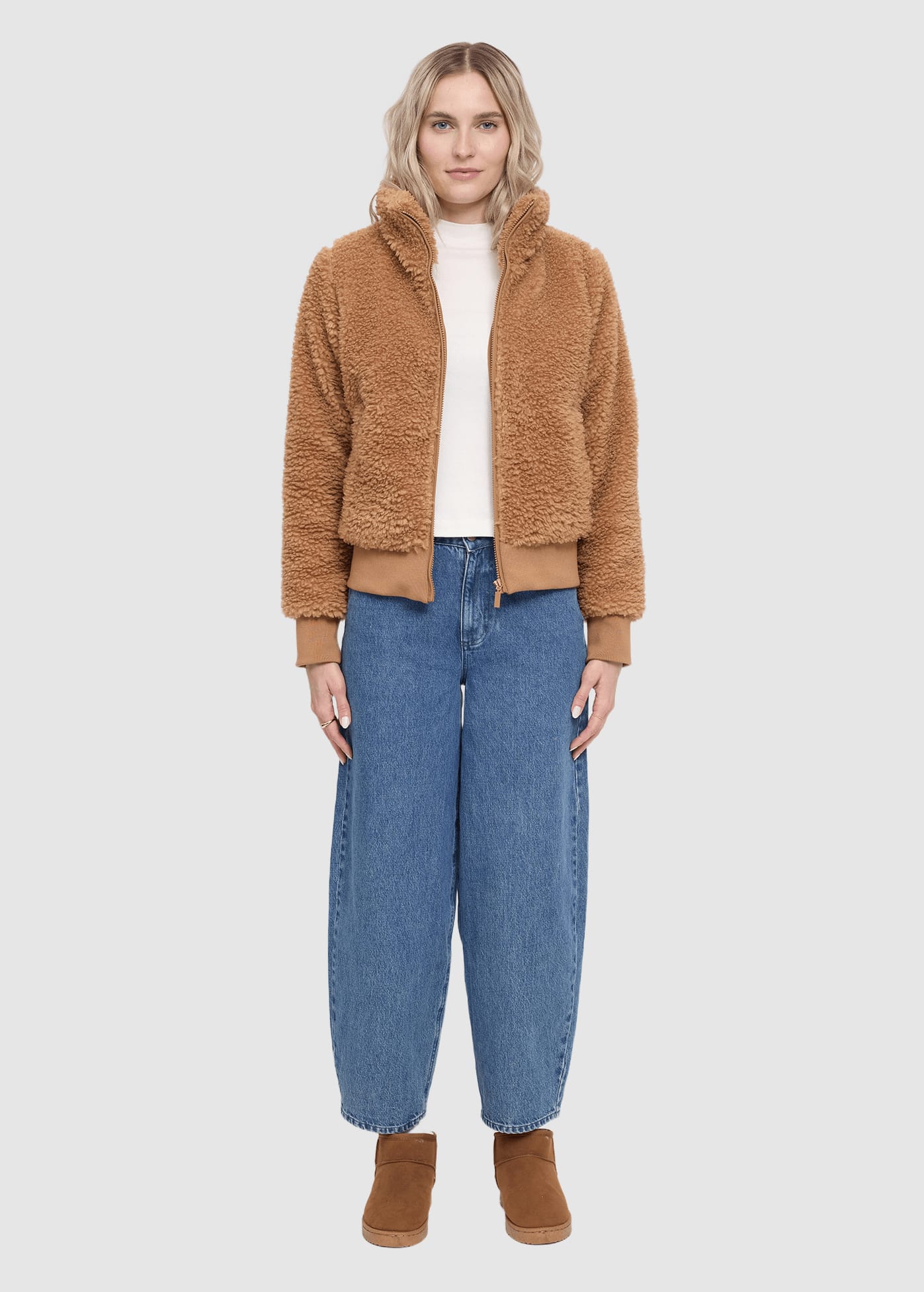 Faux-Fur Blouson Fawn
