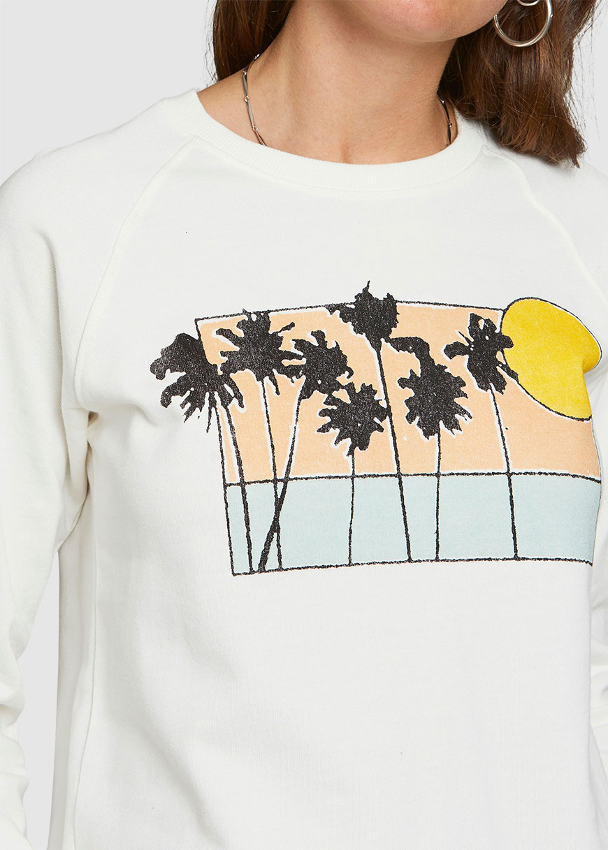 Sweatshirt Ystad Raglan Sunset Palms