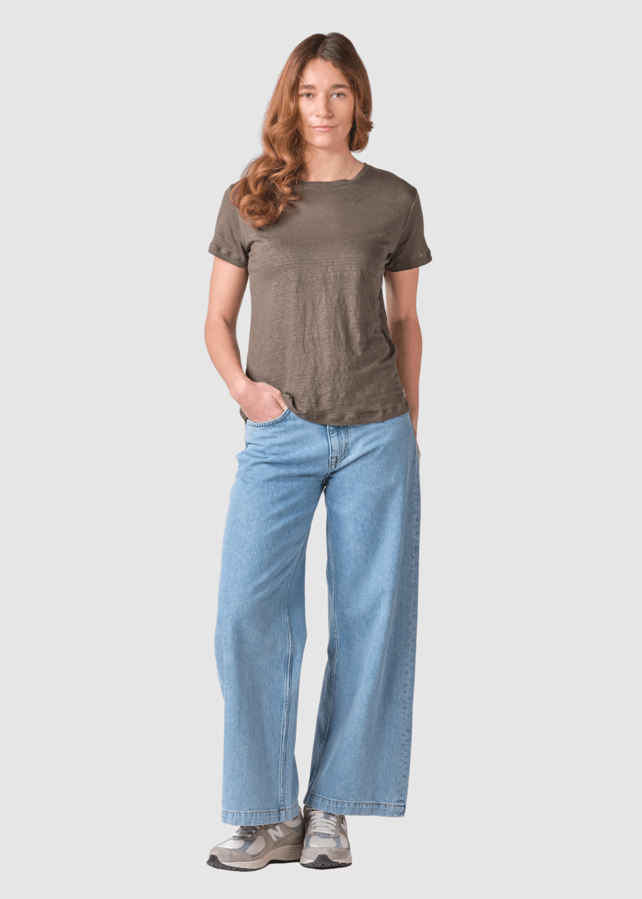 Rikke Linen Tee Taupe