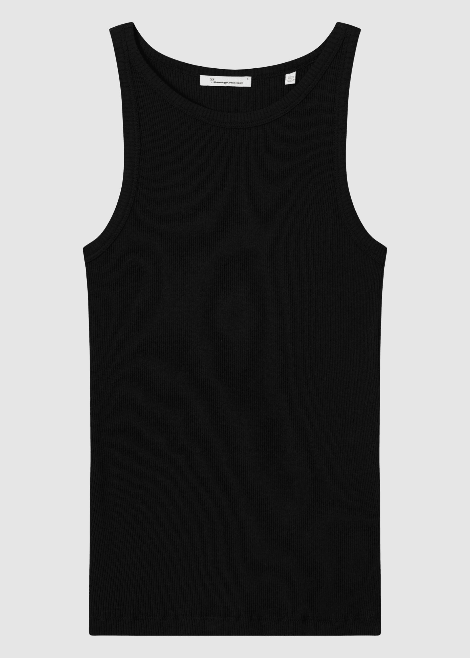 knowledge-cotton-apparel-rib-racer-top-black-jet-3.jpeg Rib Racer Top Black Jet