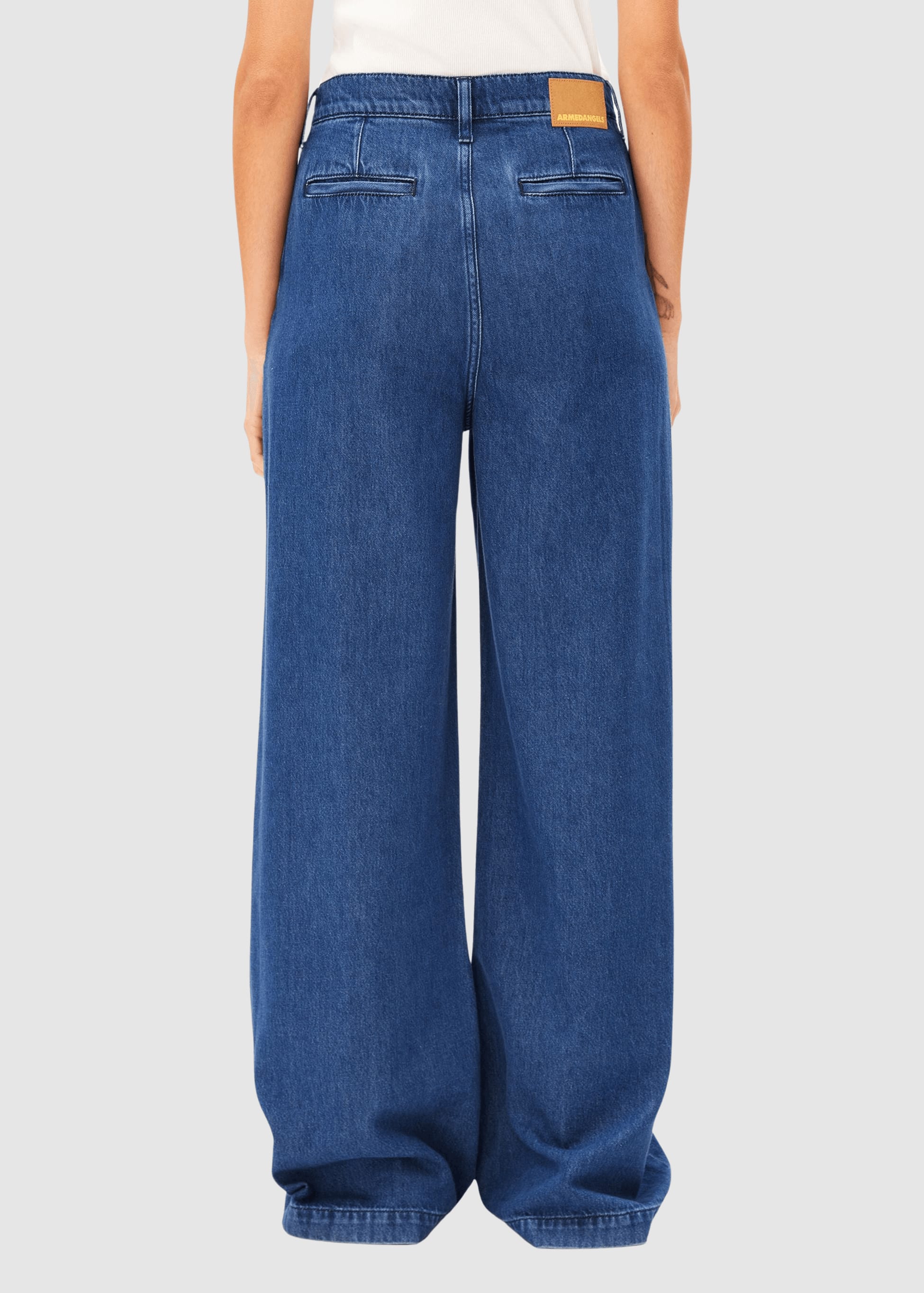 Wide Leg Denim Pant Bright Blue