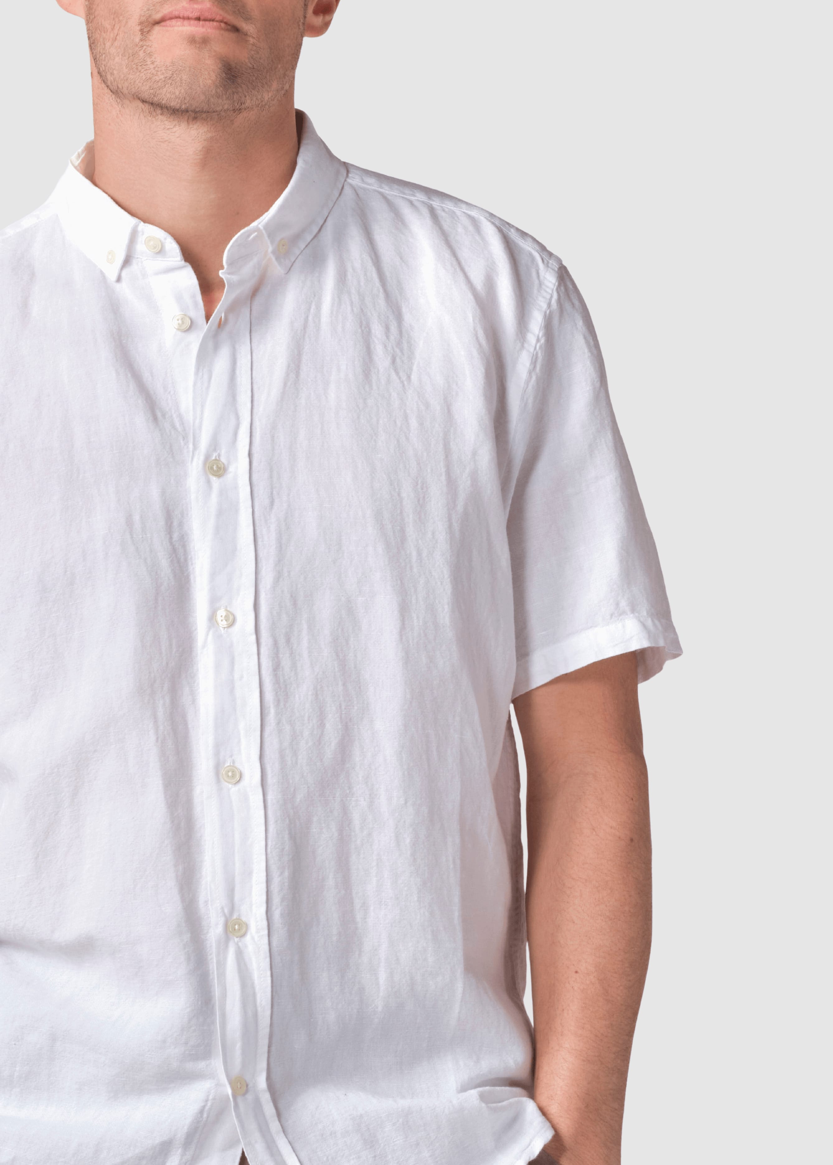 Mikkel Linen Shirt Ocs White Mikkel Linen Shirt Ocs White