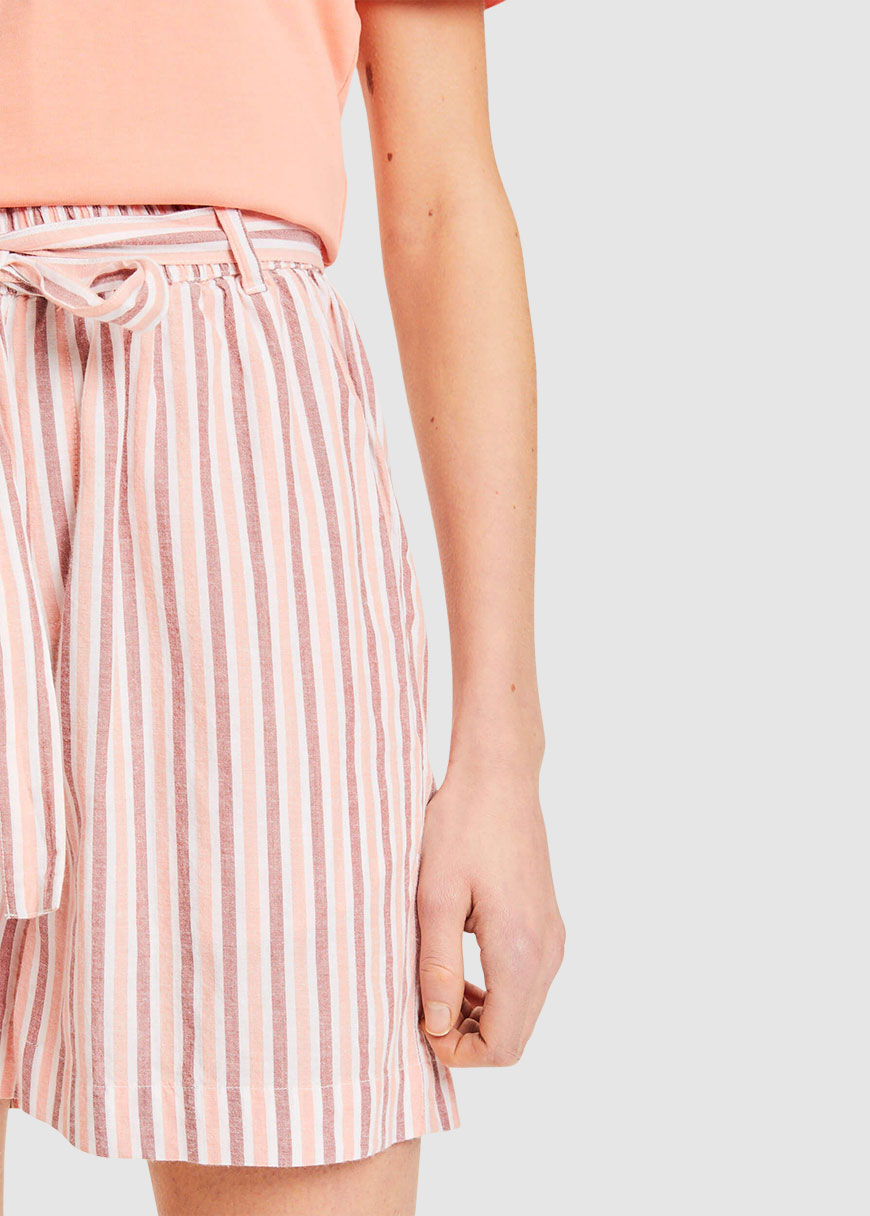 Tulip Striped Paper Bag Shorts