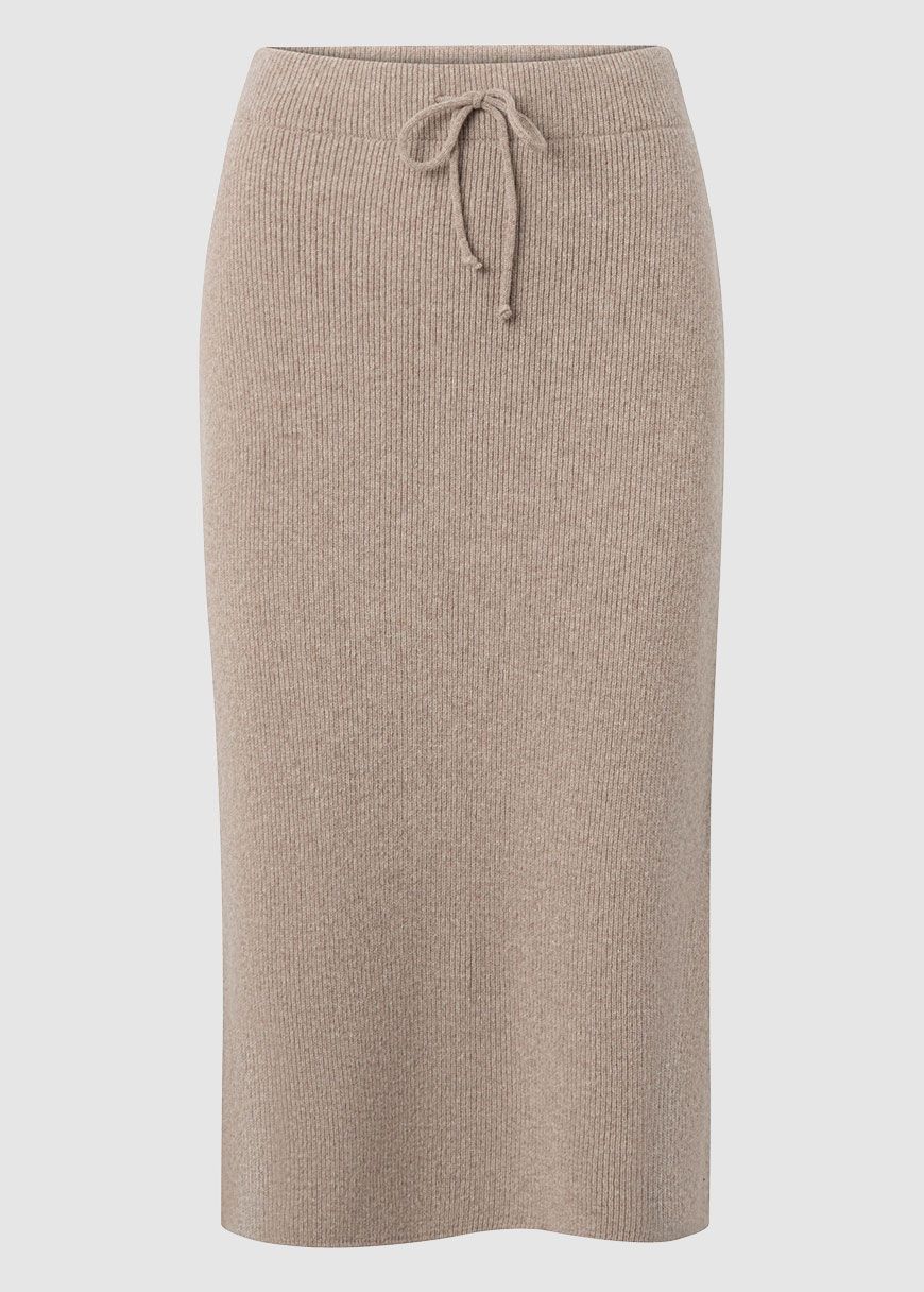 Wool Midth Lengt Rib Knit Skirt Wool Midth Lengt Rib Knit Skirt