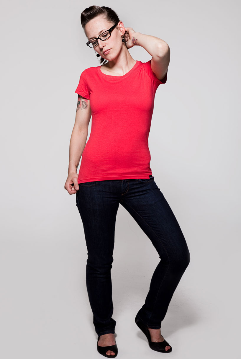 T-Shirt Rundausschnitt Rot