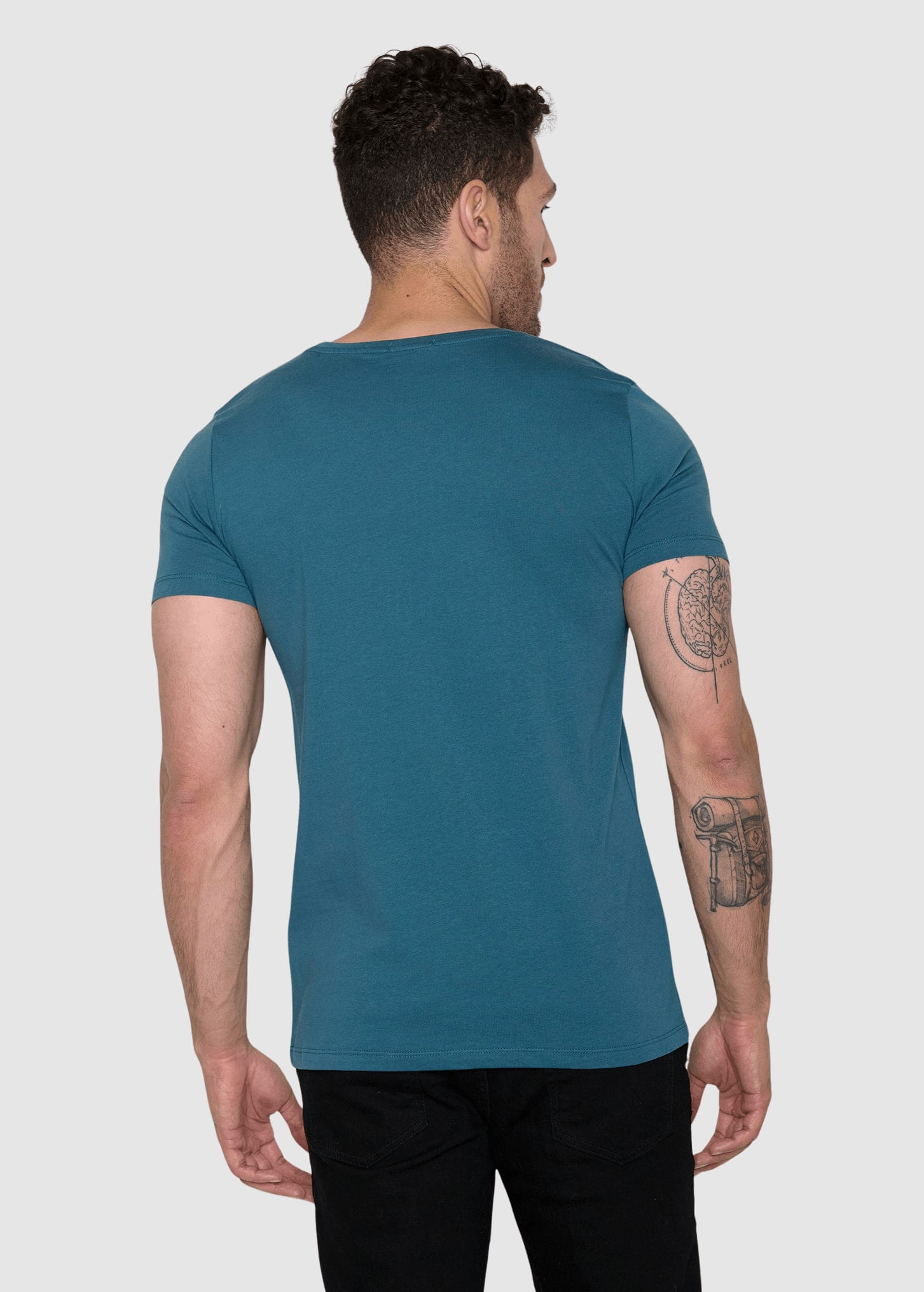 Bike Front Stamp Guide T-Shirt Blue Stone