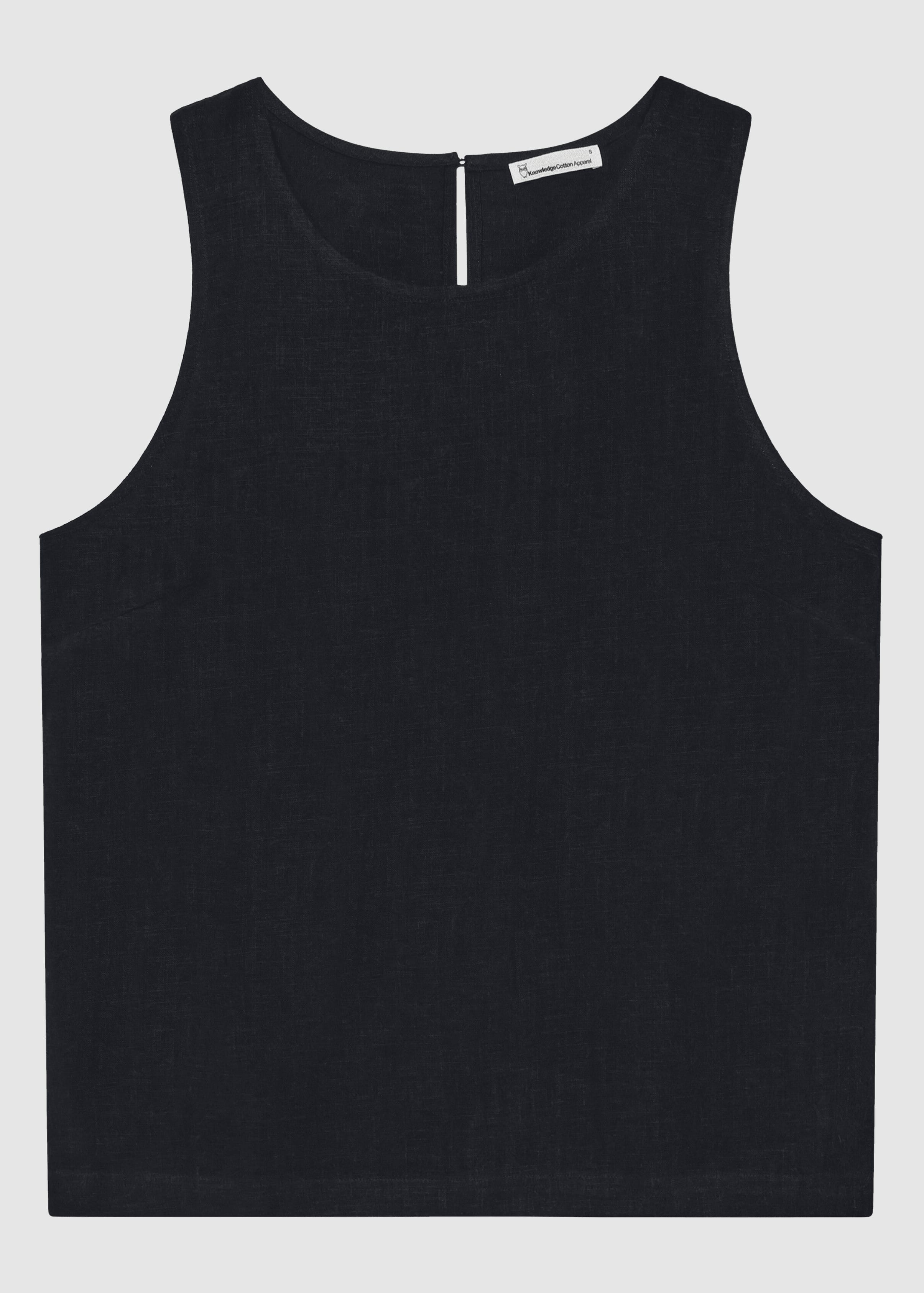 Linen-MIX Top Black Jet