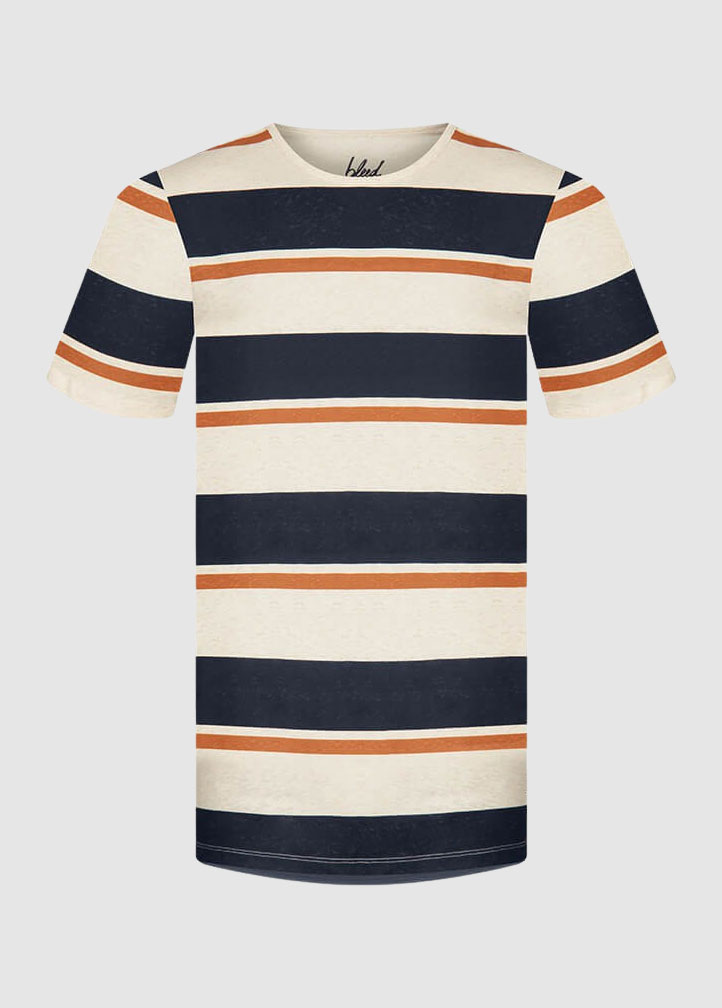 Block Stripe Hemp T-Shirt Block Stripe Hemp T-Shirt