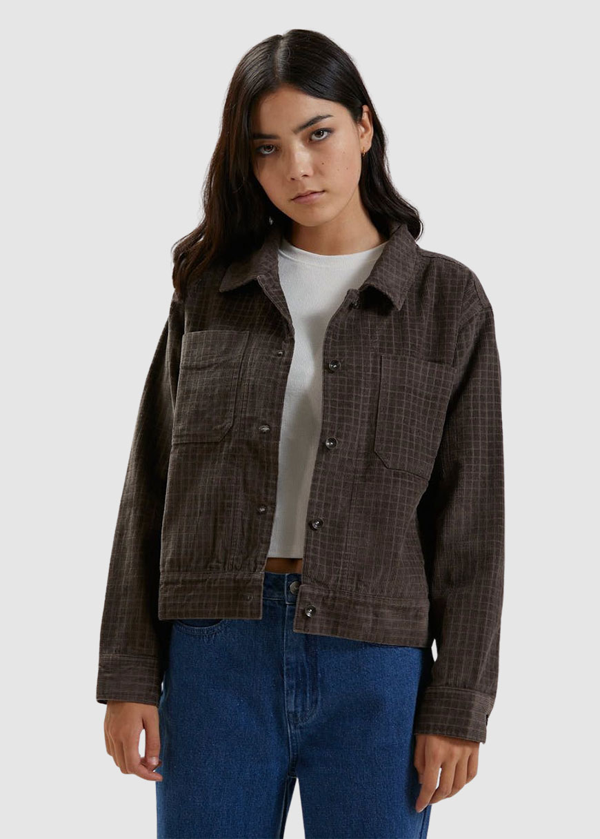 Cara Hemp Check Corduroy Jacket