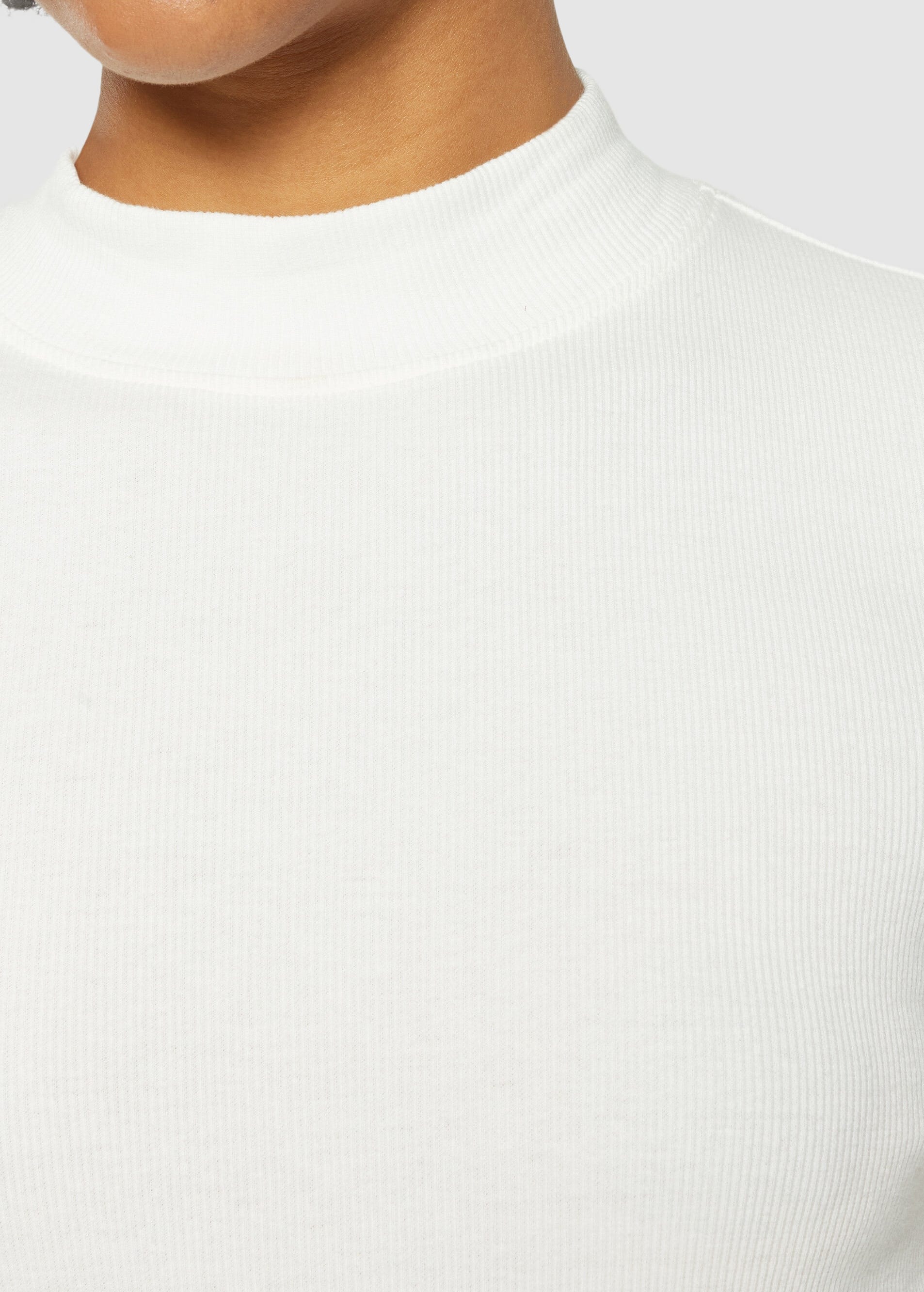 knowledge-cotton-apparel-rib-mock-neck-star-white-4.jpeg Rib Mock Neck Star White