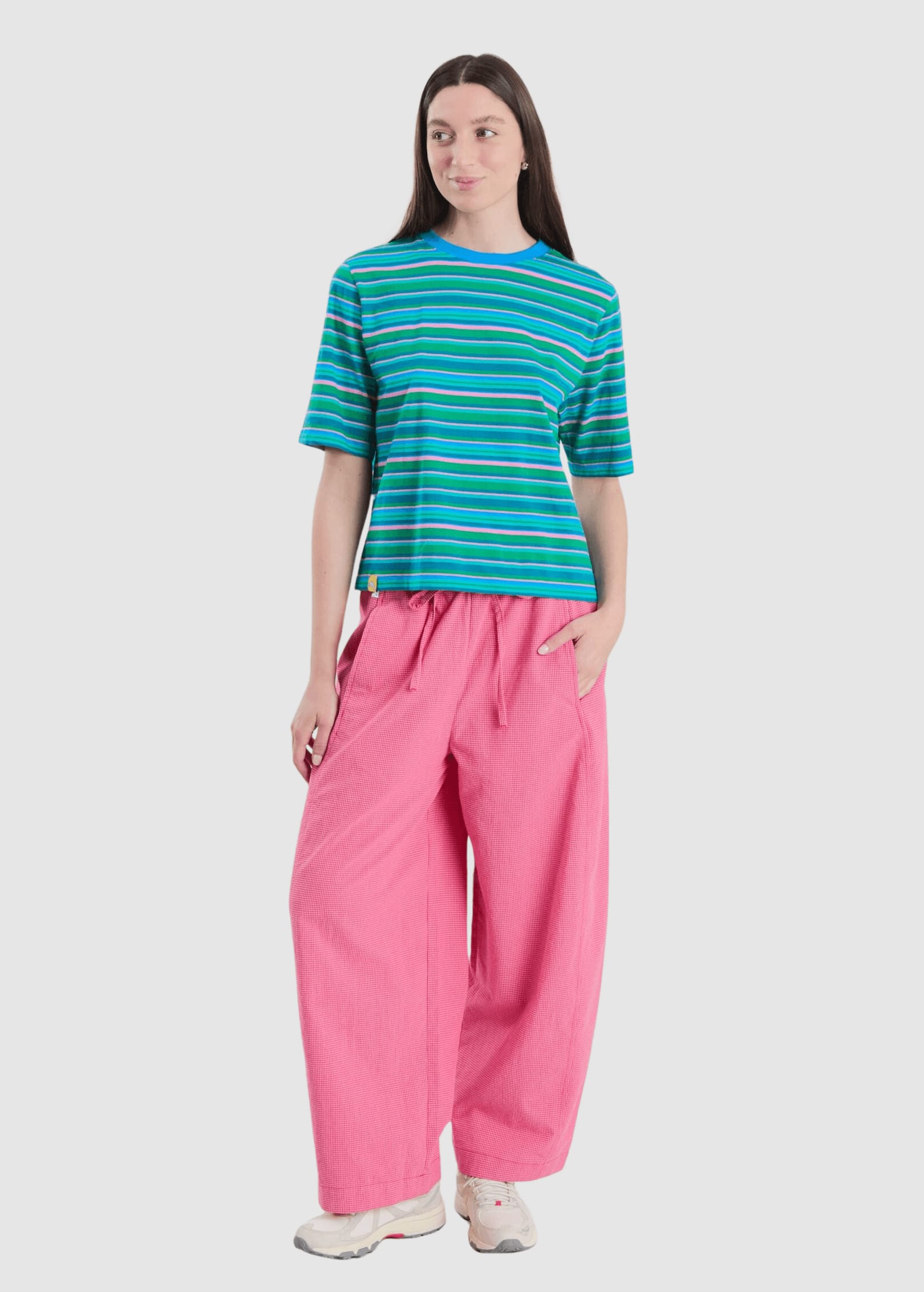 Stripes Boxy Tee Blue