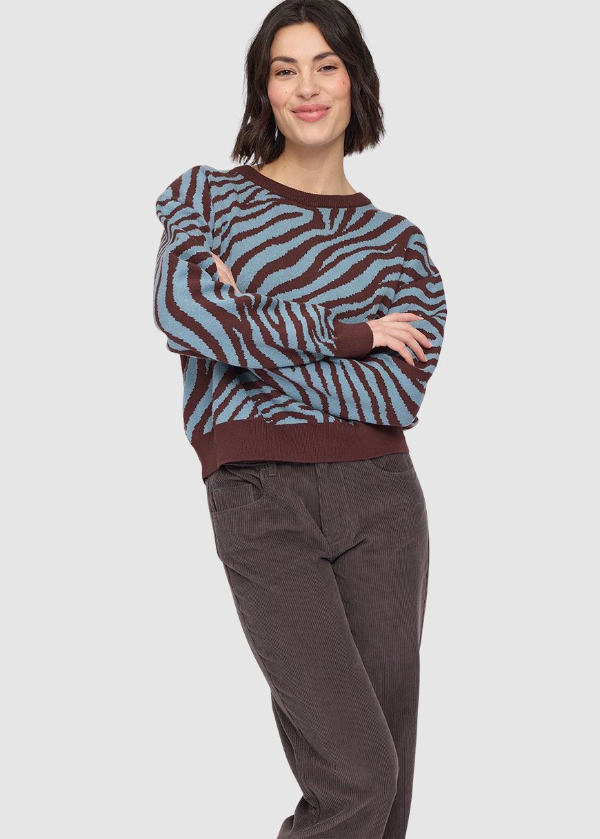 Zebra Jacquard Knit Jumper