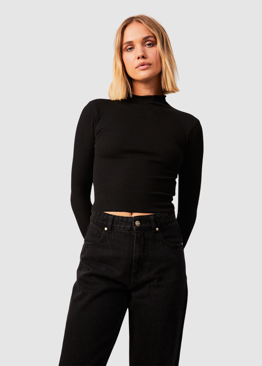 Iconic Hemp Ribbed Long Sleeve Top