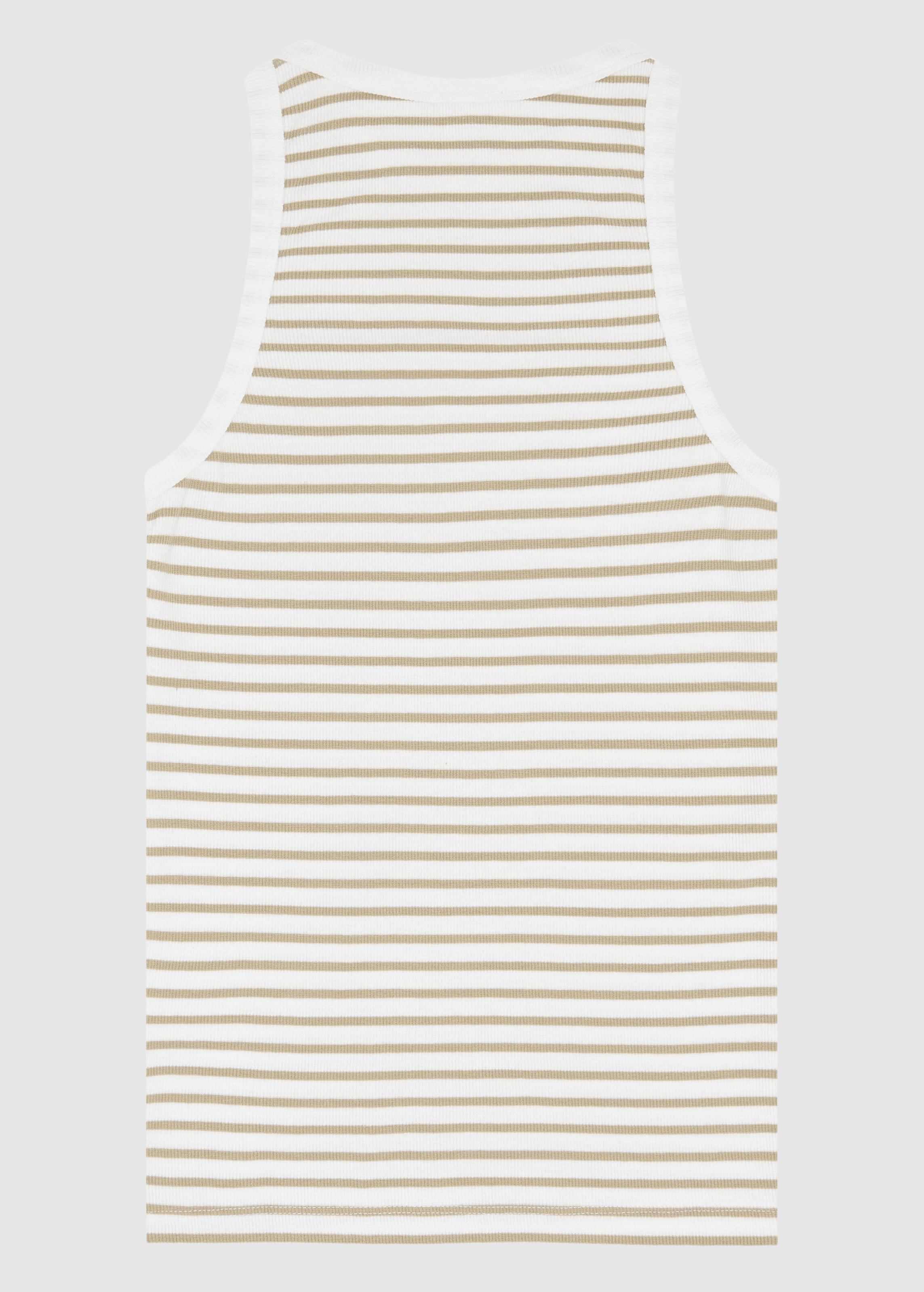 Rib Racer Top Creme Stripe