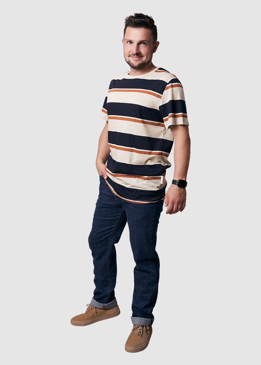 Block Stripe Hemp T-Shirt Block Stripe Hemp T-Shirt