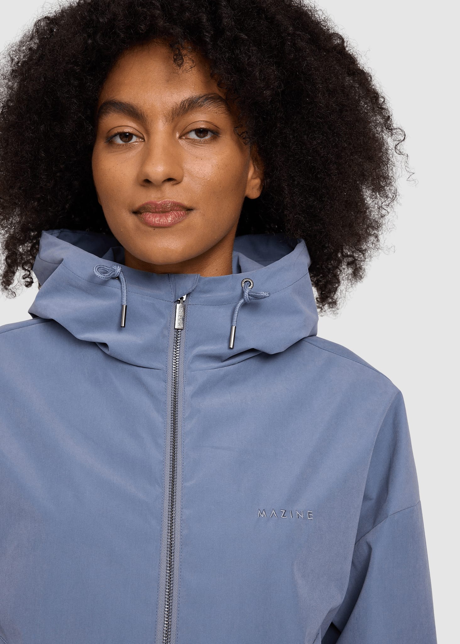 Layer Look Light Jacket Slate Blue