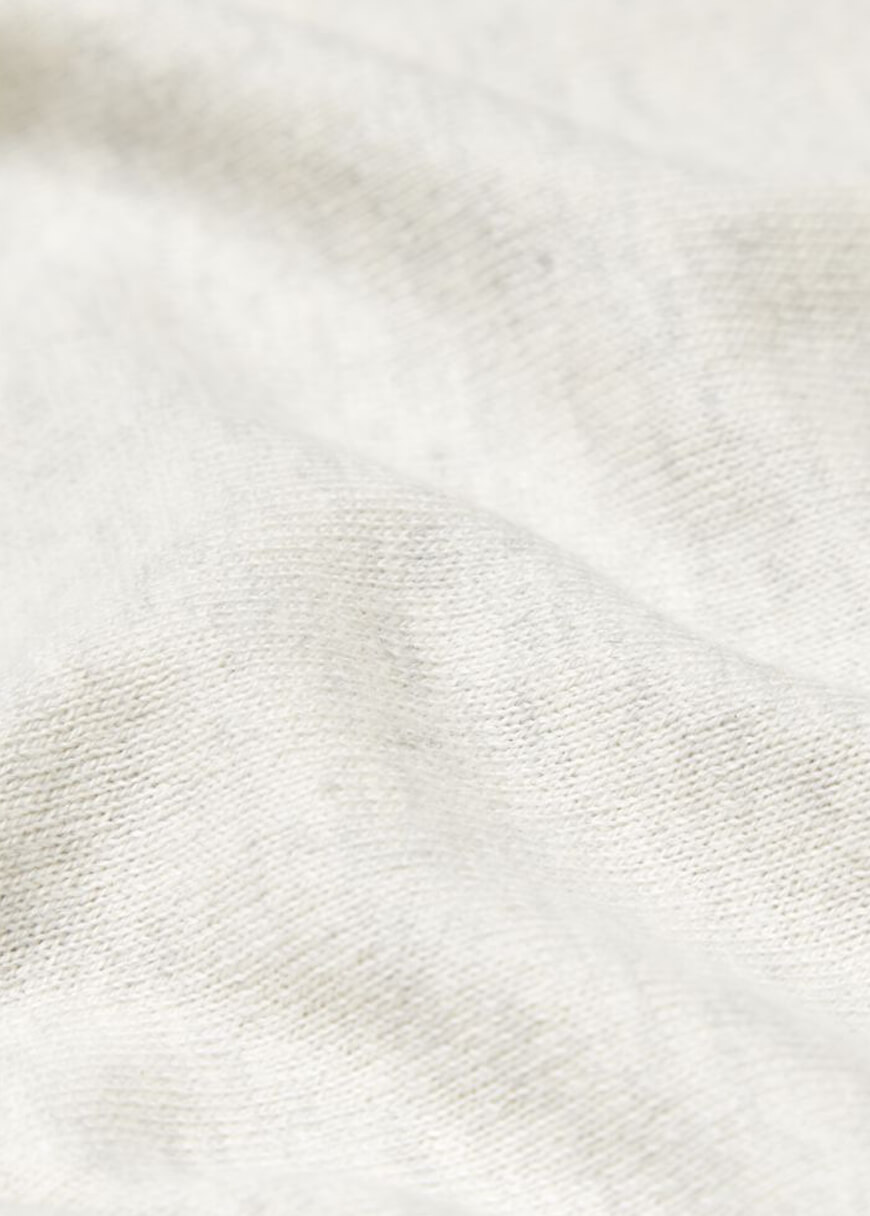 Basic O-Neck Cotton/Cashmere Star White
