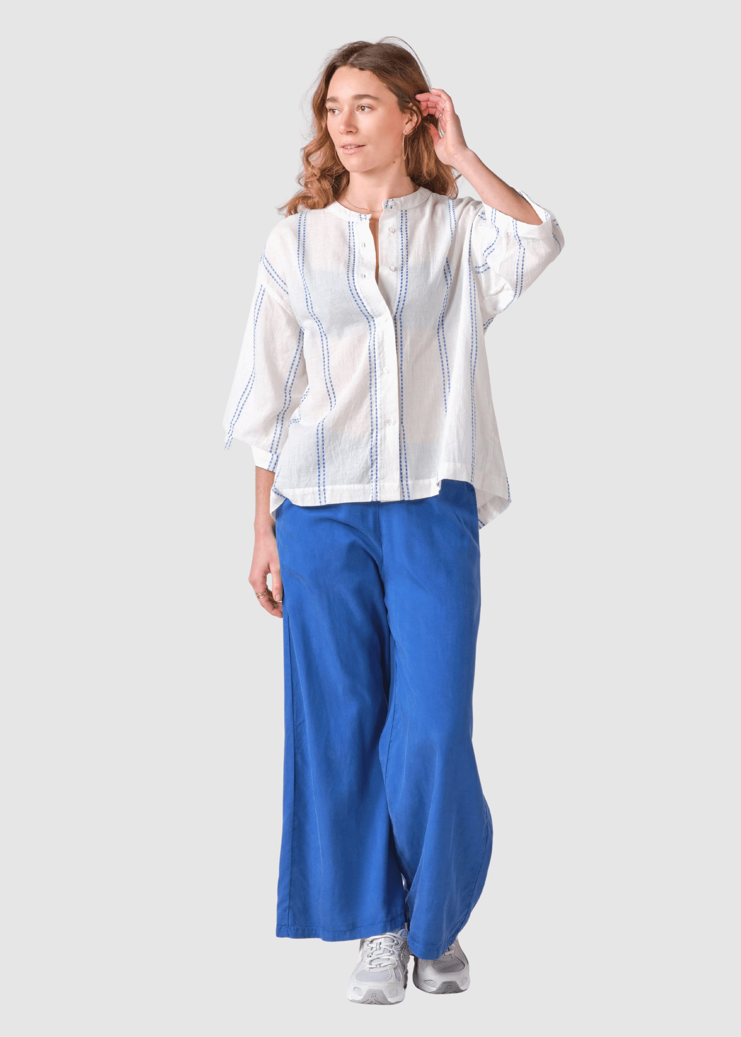 Kaja Lyocell Pants Surf Blue