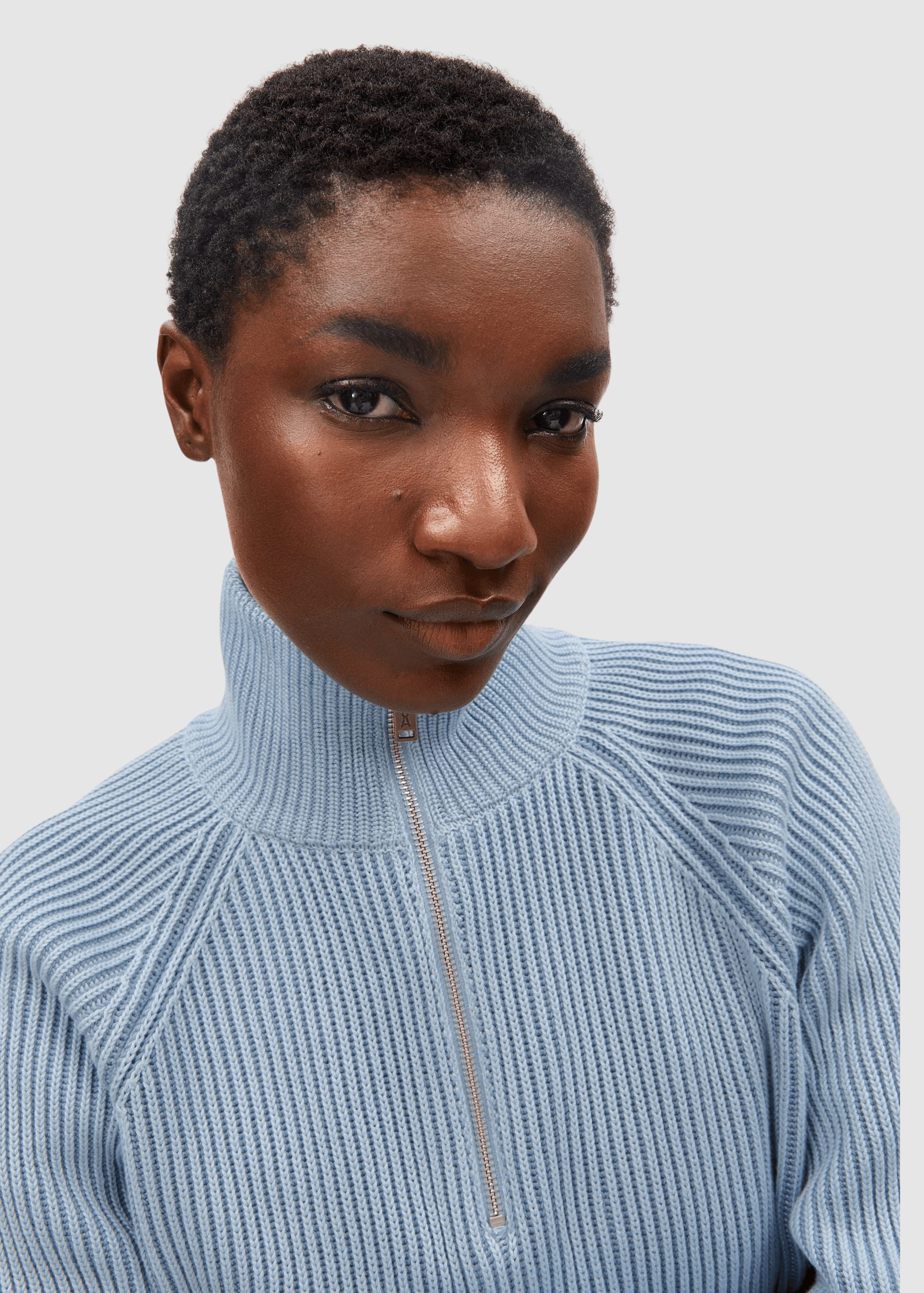 Troyer Vanisé Knit Sweater Blue Glow-Dark Blue Glow