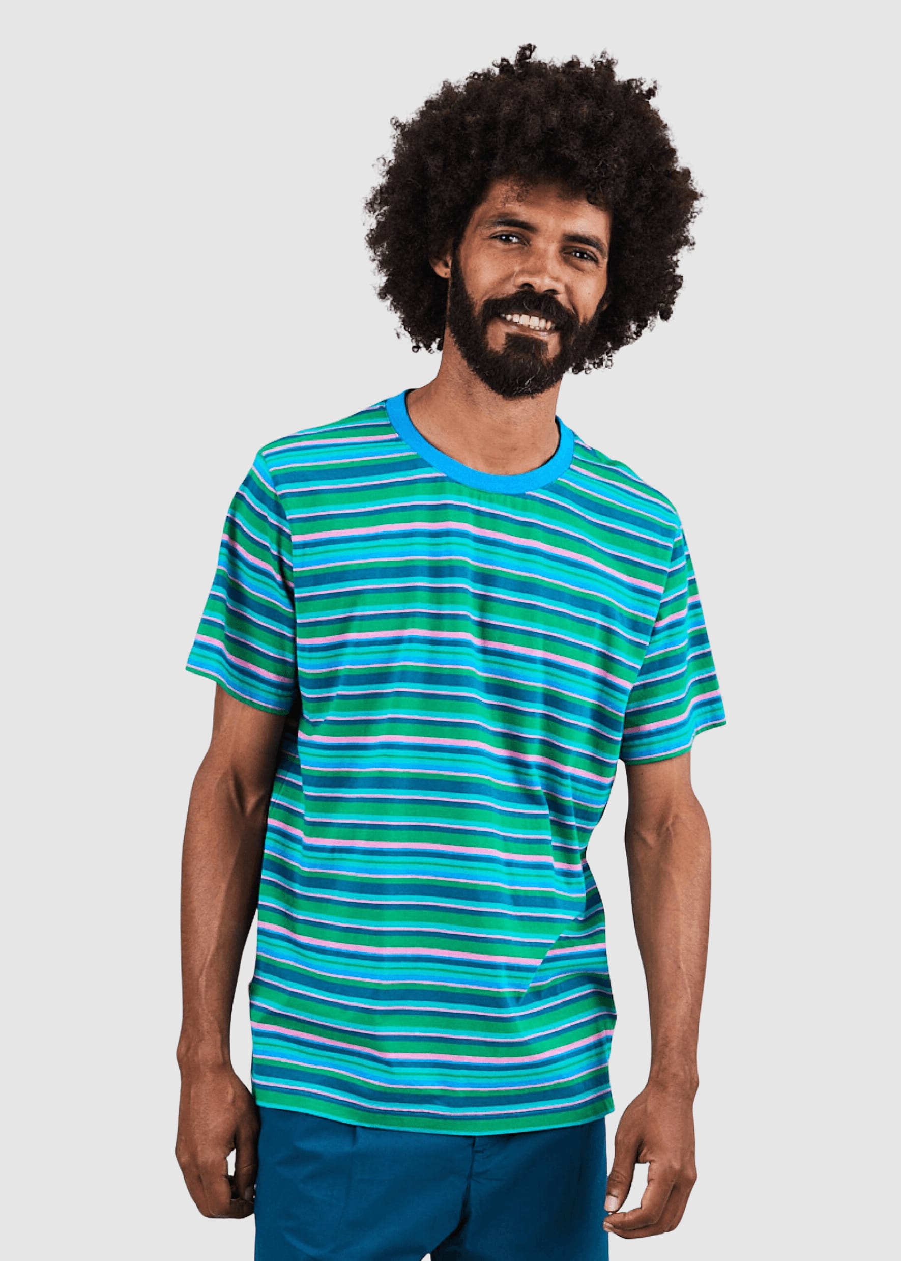 Stripes Regular T-Shirt Blue