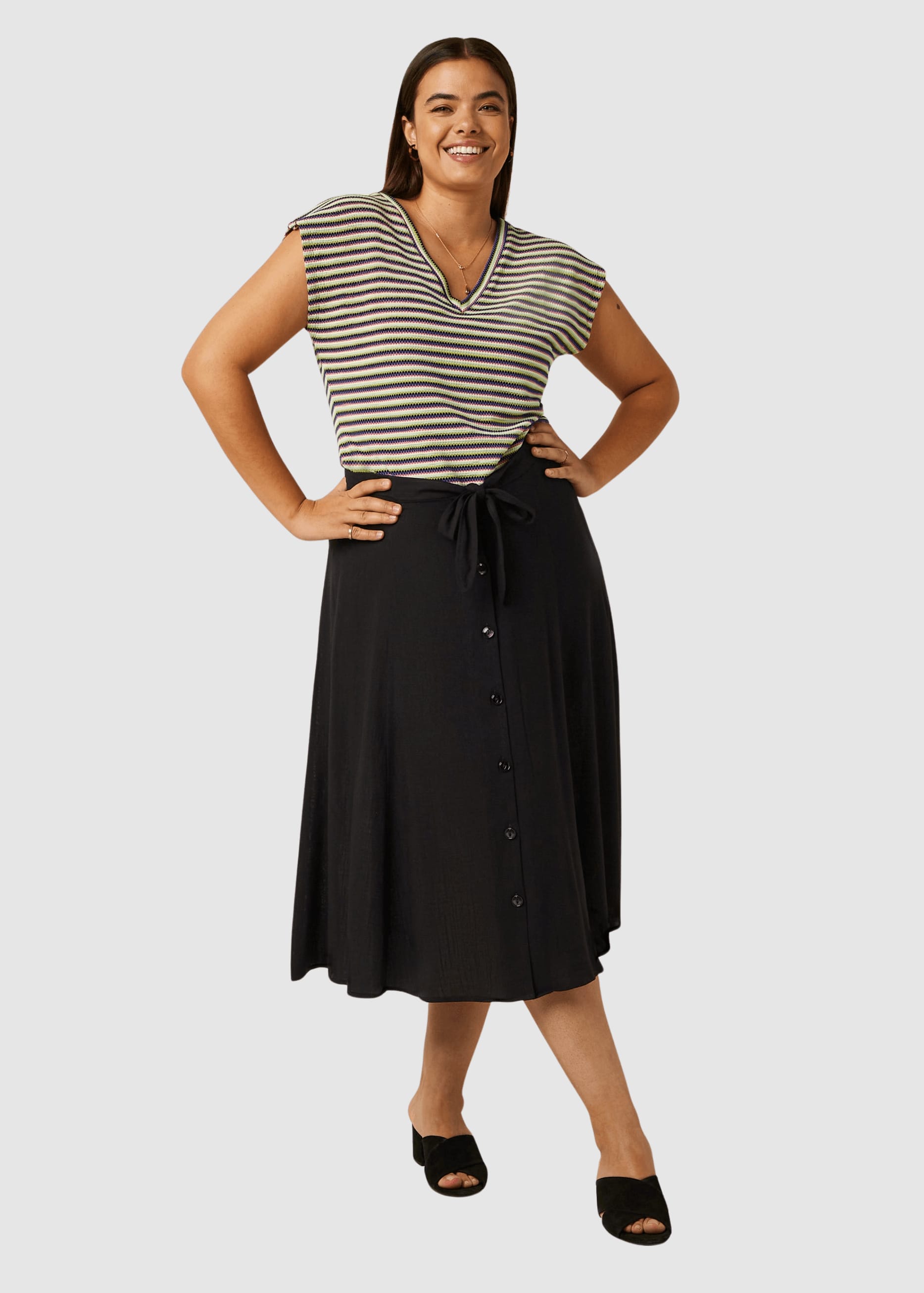 Judy Midi Skirt Atomic Black